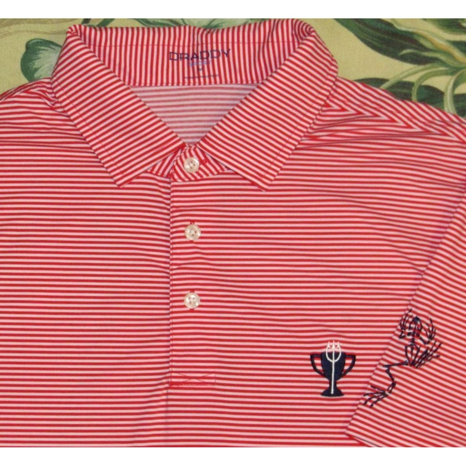 Vintage B DRADDY Sport Red Short Sleeve Polo Shirt Bone Frog Open Golf Tournament M Size US M / EU 48-50 / 2 - 2 Thumbnail