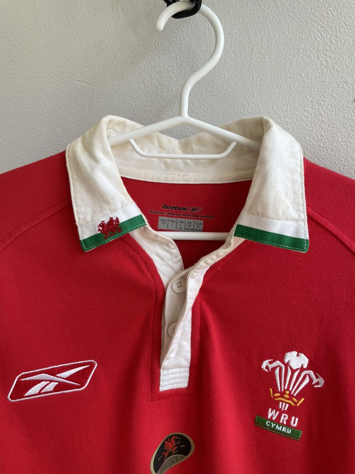 Other Wales Rugby 2004 2006 Shirt Reebok Welsh Home Vintage Jersey Size US L / EU 52-54 / 3 - 7 Thumbnail