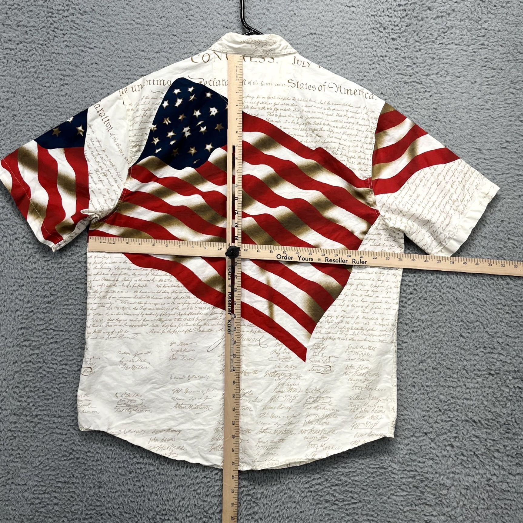 Cotton Traders Cotton Traders Shirt Mens Large Patriotic USA Flag All Over Print Button Up Size US L / EU 52-54 / 3 - 7 Thumbnail