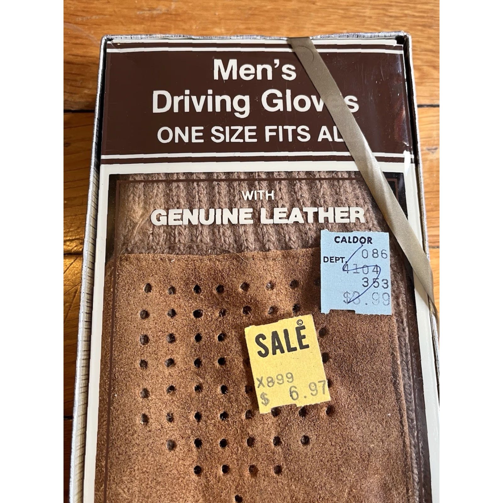 Marcs VINTAGE Marc Robbins Driving Gloves Men Leather Brown One Size 70s Glove Mens Size ONE SIZE - 3 Thumbnail