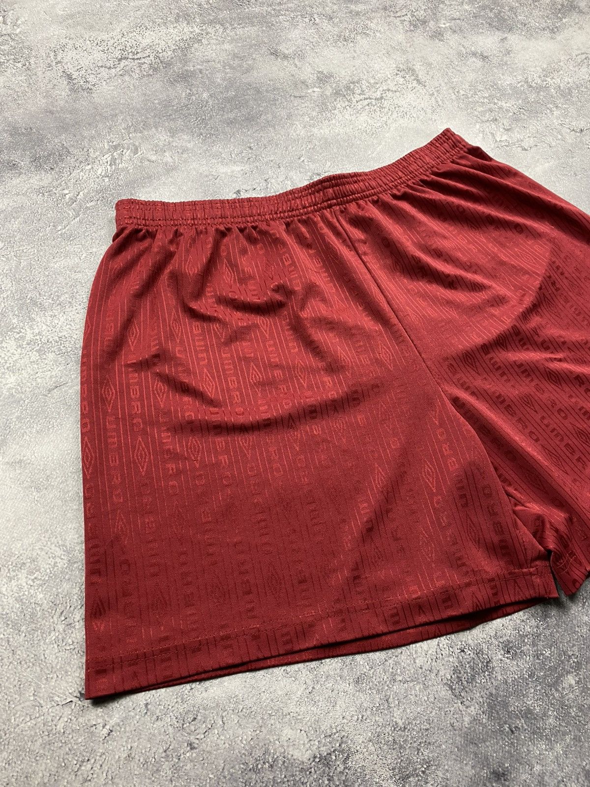 Umbro Vintage Umbro Monogram Soccer Red Shorts Rare Logo 90s Size US 38 / EU 54 - 3 Thumbnail