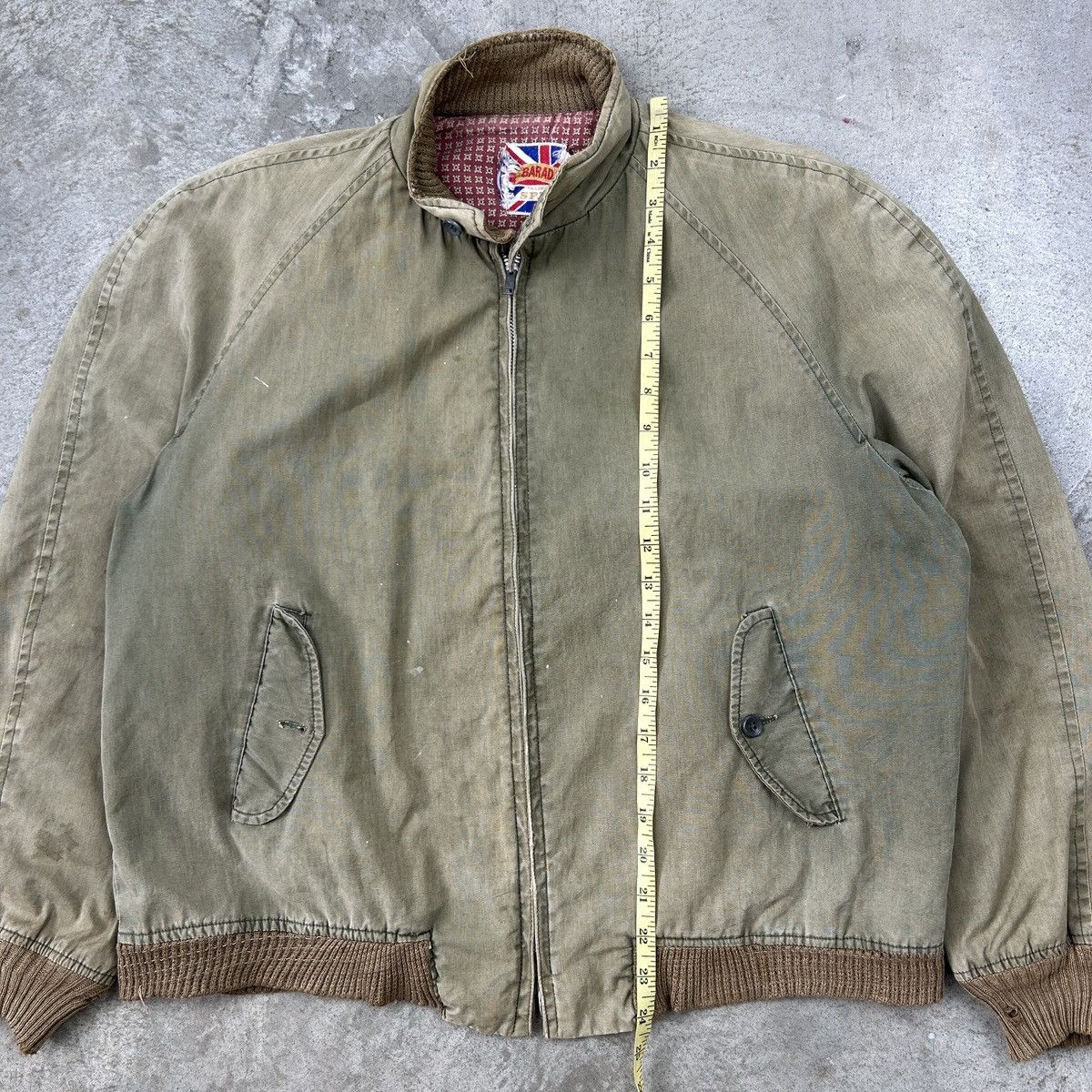 Vintage 1980s Distressed English Work Jacket Baradak by Spatz Size US L / EU 52-54 / 3 - 22 Thumbnail