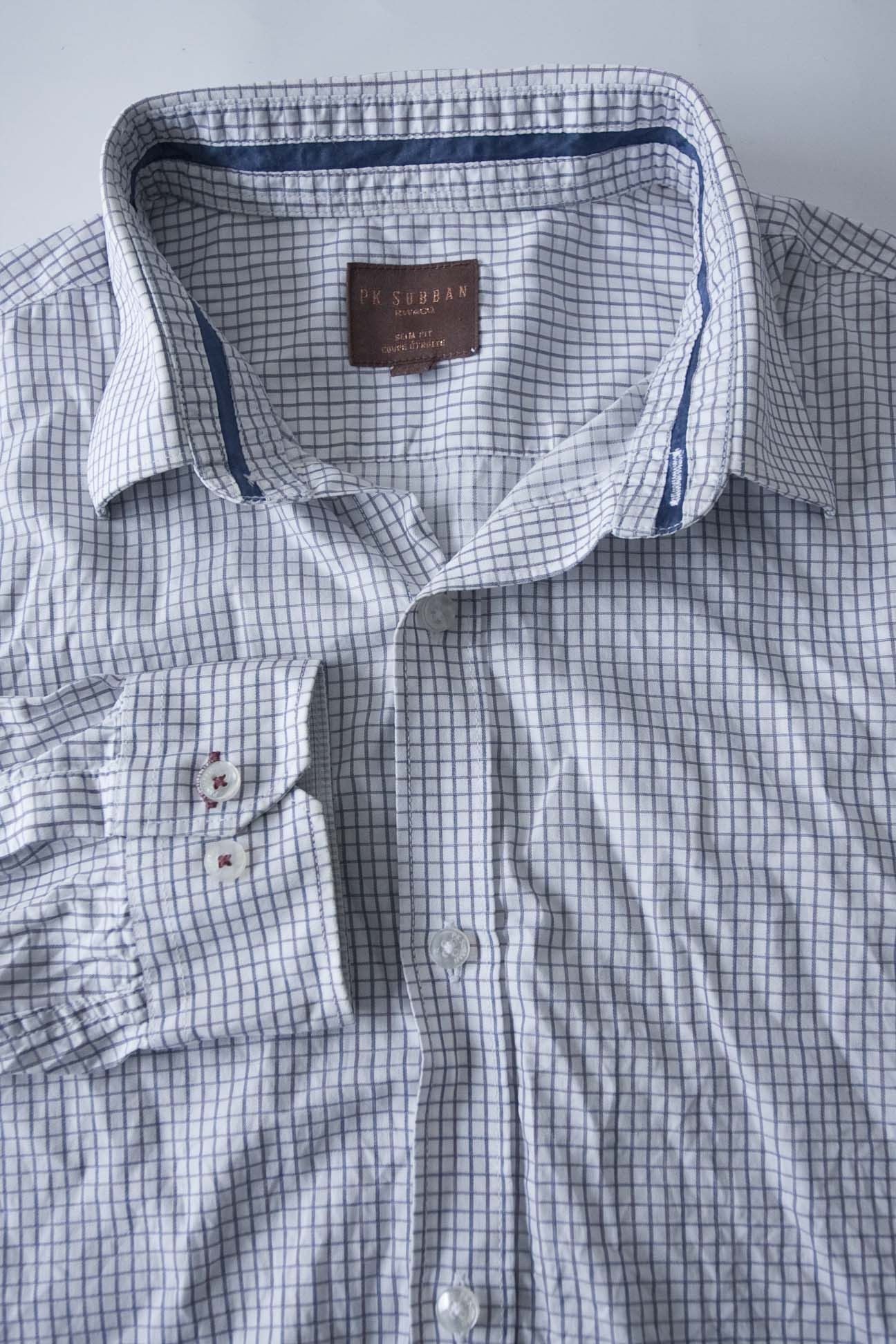 RW&CO. PK Subban x RW & Co Shirt Slim Fit Size L White Plaid Size US L / EU 52-54 / 3 - 1 Thumbnail