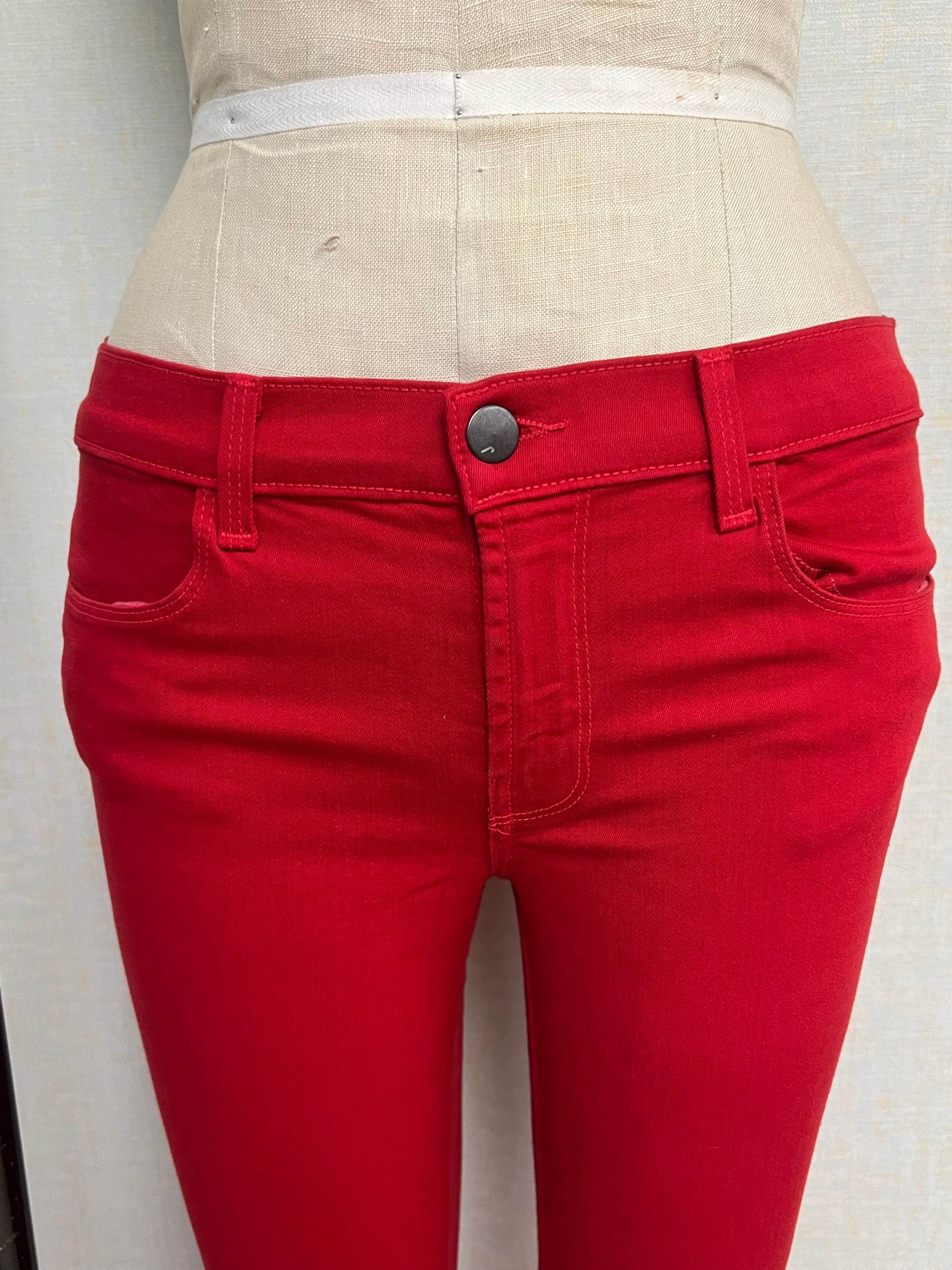 J Brand NWT 2000s J Brand Red Super Skinny Zipper Mid Rise Jeans 27 Size 27" / US 4 / IT 40 - 2 Thumbnail