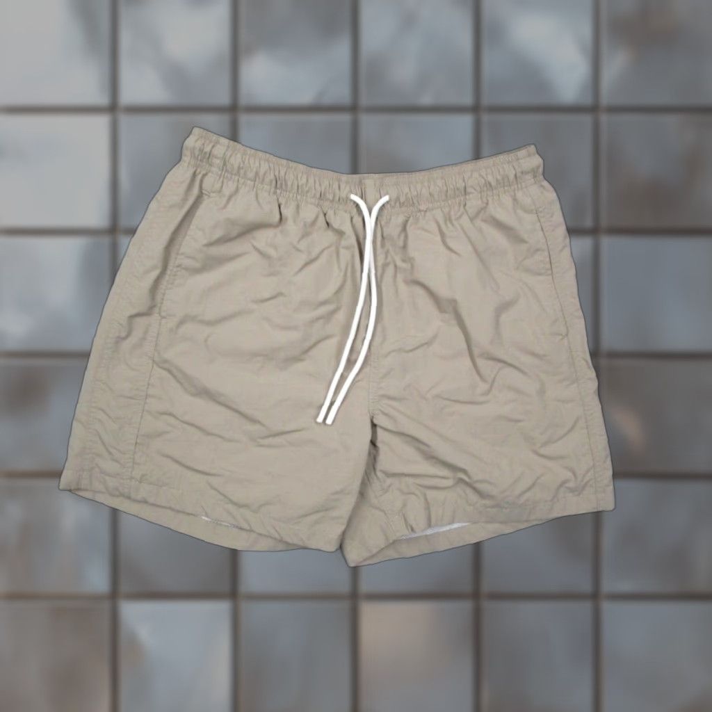 CLOT Standard Cloth Shorts Mens Medium Beige Lined Nylon Performance Active Workout Size US 31 - 1 Thumbnail