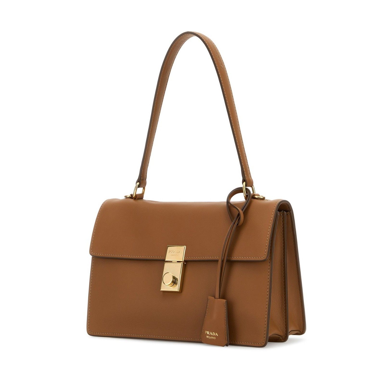 Prada PRADA Caramel Brown Leather Shoulder Bag New & Authentic Size ONE SIZE - 2 Thumbnail