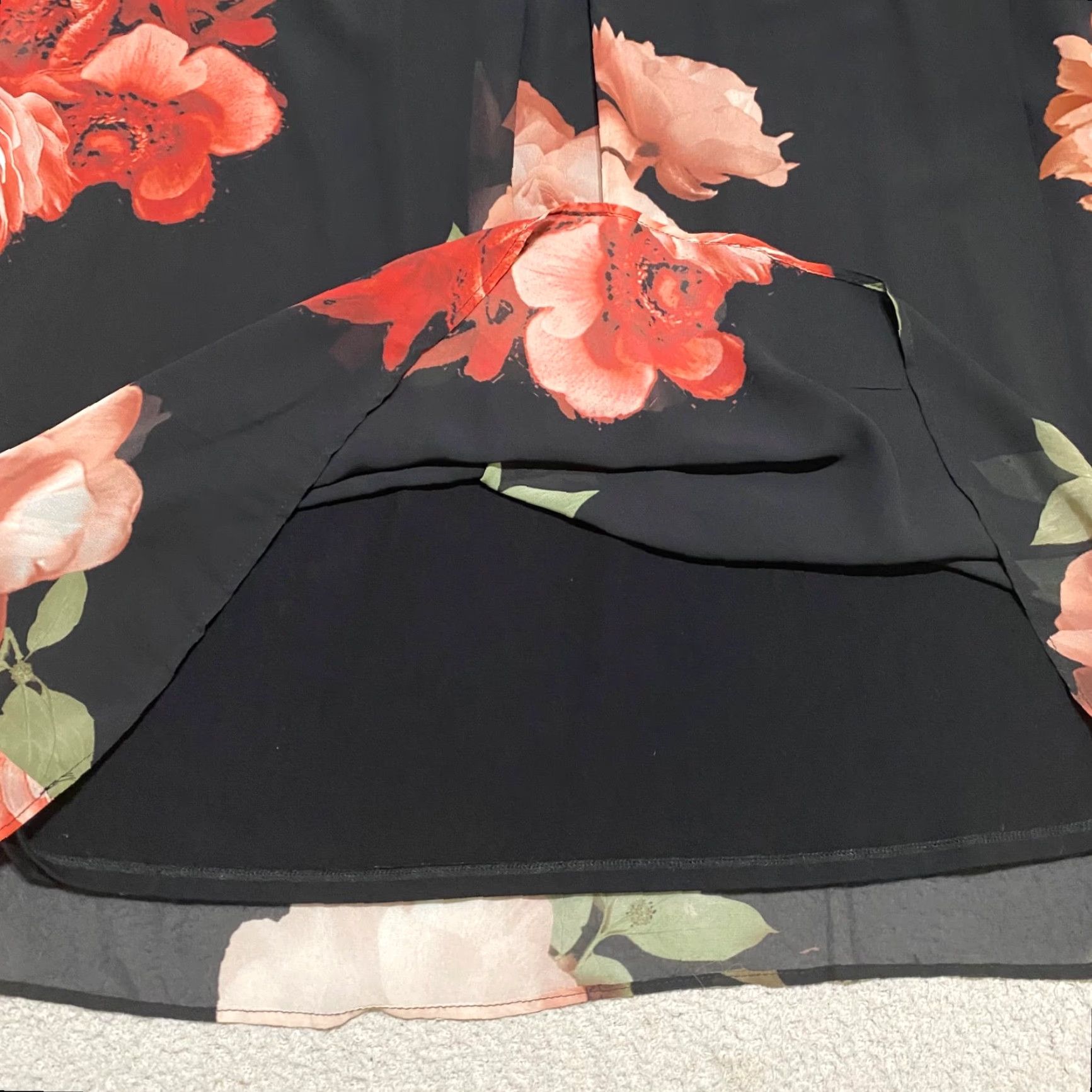 Coldwater Creek Coldwater Creek Womens Dress 1X Plus Multicolor Floral Chiffon Tunic Lined Size XL / US 12-14 / IT 48-50 - 4 Thumbnail