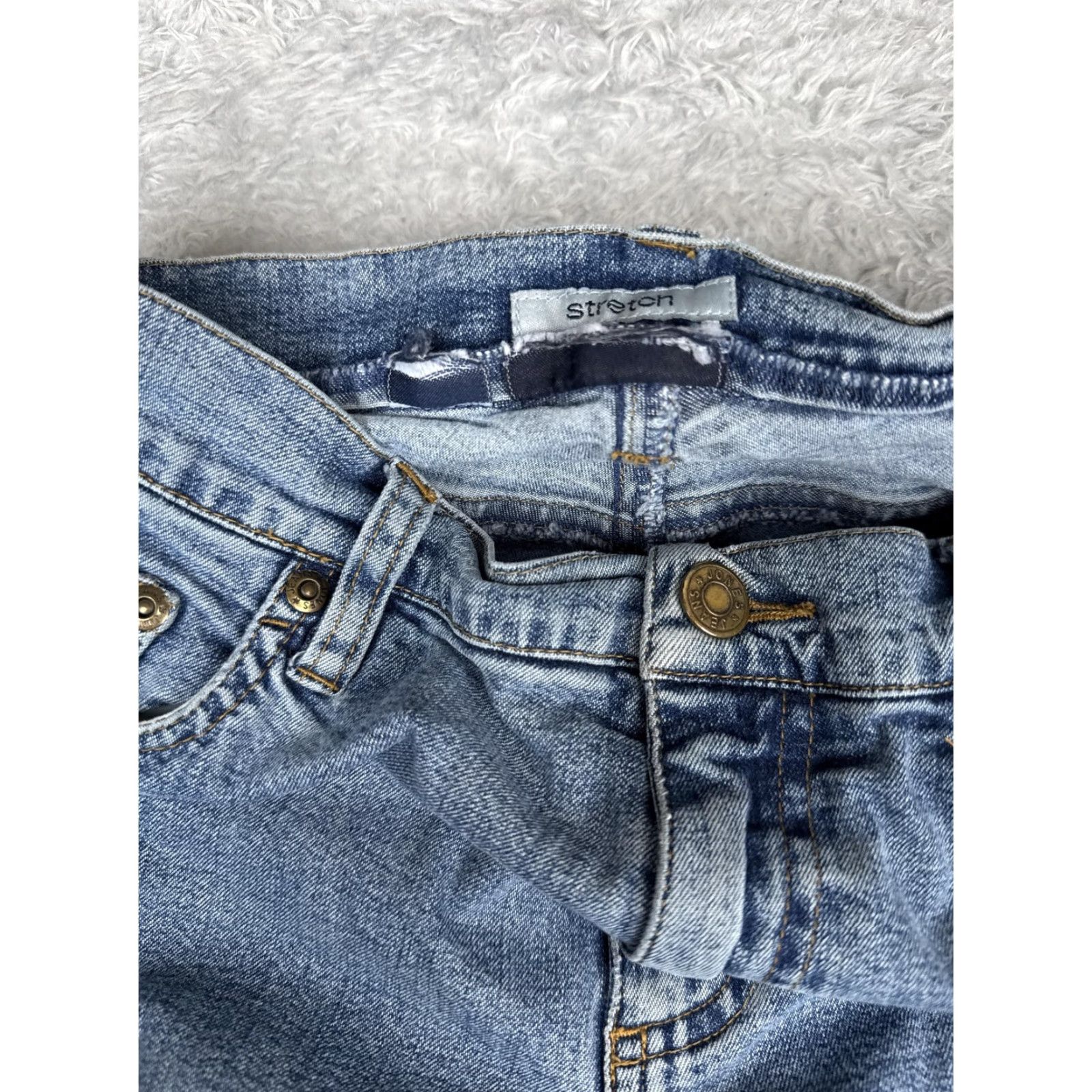 Jones New York Jones New York Jeans Womens 27x29 Blue Medium Wash High Rise Straight Denim Stretch Pants Regular 5-Pocket Womens Mens Girls Size 27" / US 4 / IT 40 - 6 Thumbnail