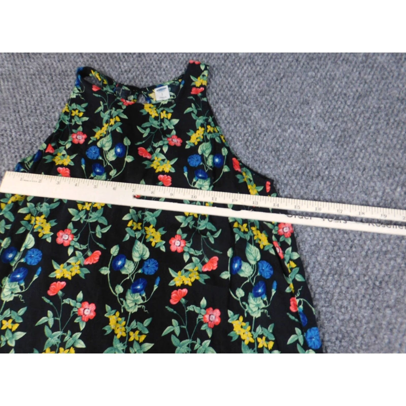 Old Navy Old Navy Womens Blouse Small Black Pullover Floral Blouse Sleeveless Round Neck Casual Rayon Pleated Short Sleeve? Size S / US 4 / IT 40 - 5 Thumbnail