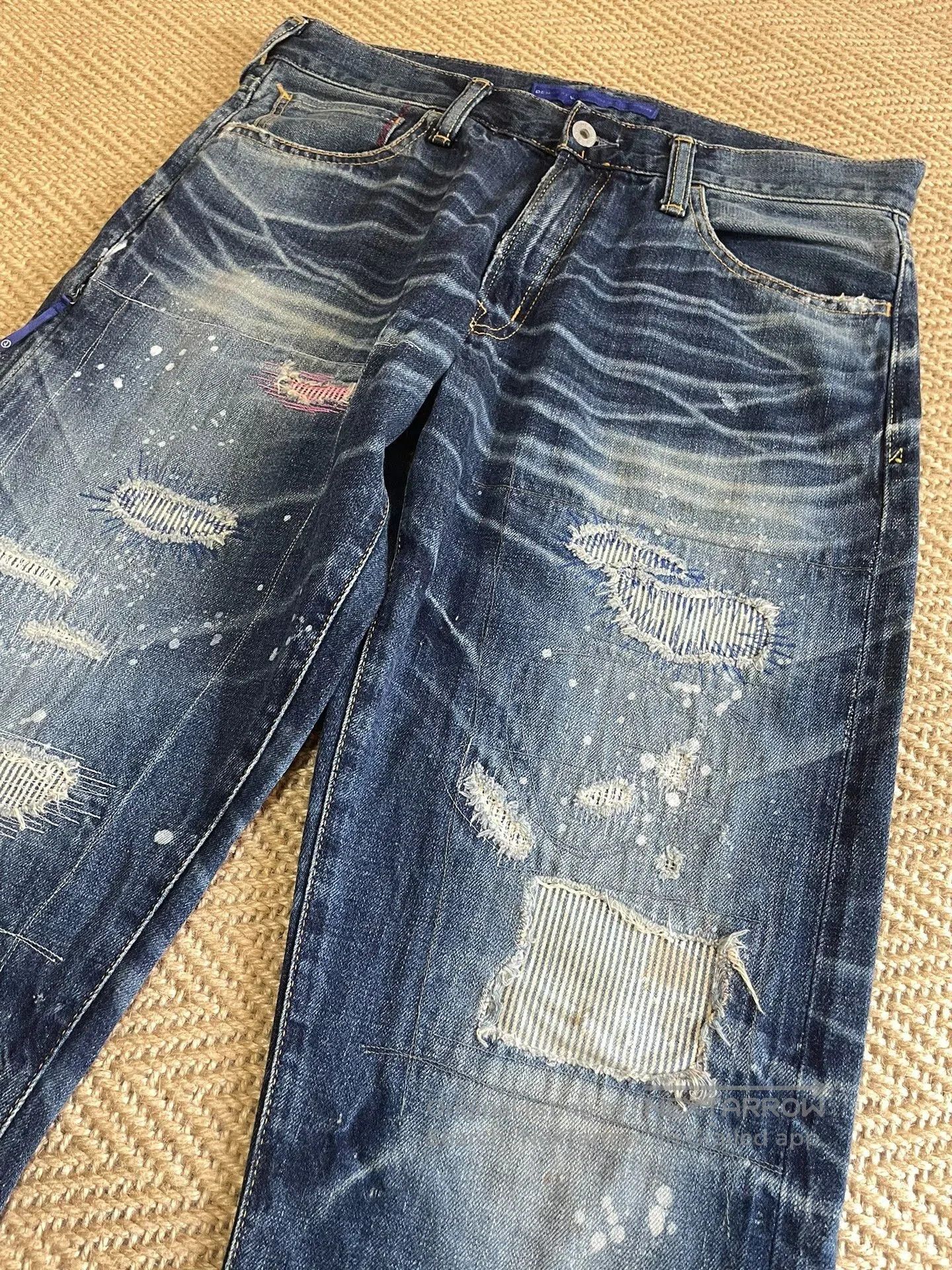 denim by vanquish & fragment electric pants.