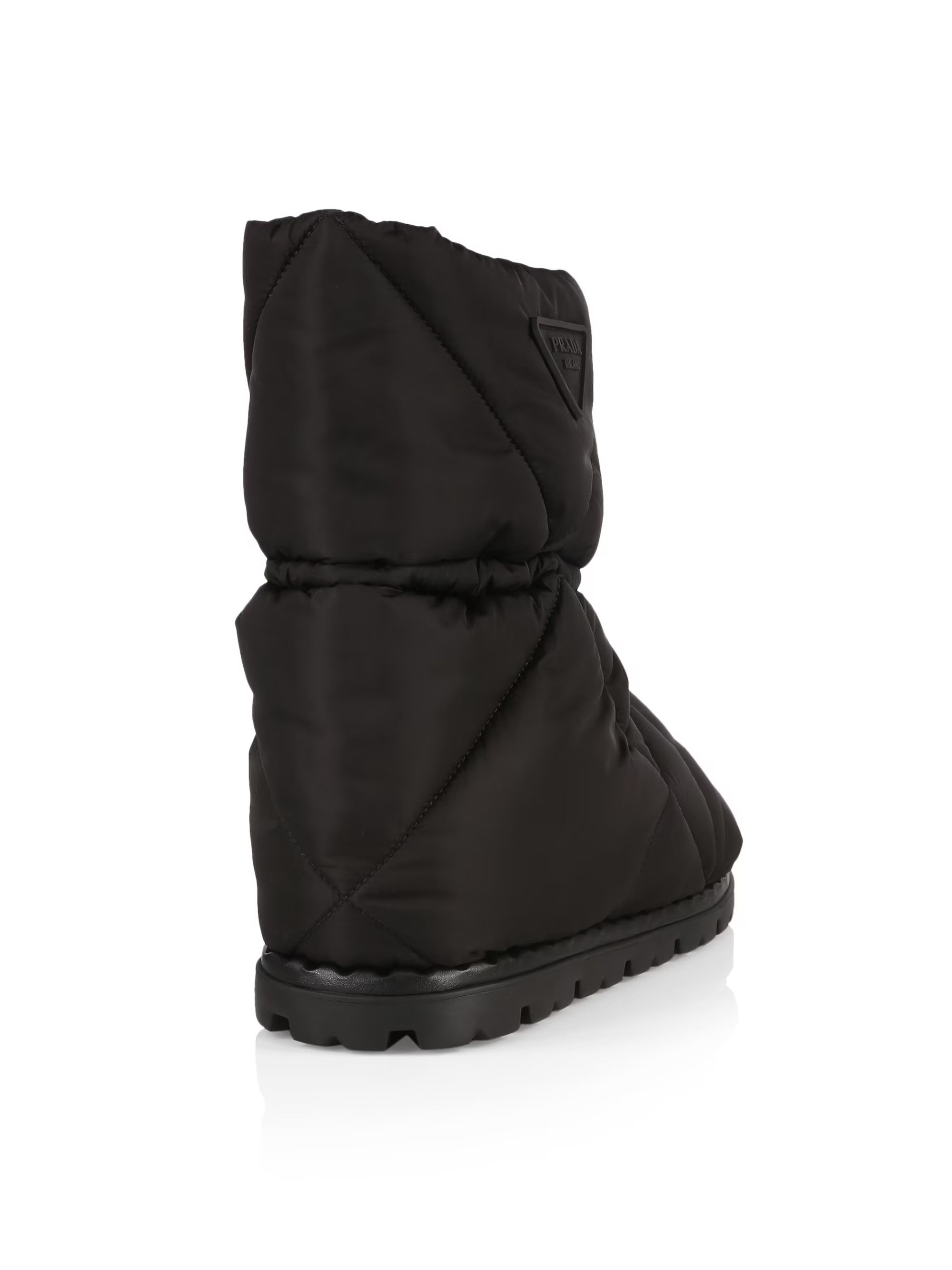 Prada os11x0226 Blow 19 Quilted Nylon Drawstring Boots In Black Size US 12.5 / EU 45-46 - 3 Thumbnail