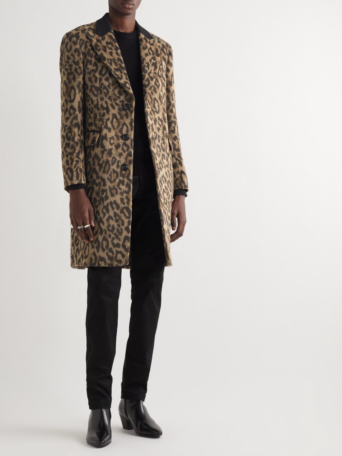 Amiri o1y0525 Leopard-print Coat in Brown/Black Size US L / EU 52-54 / 3 - 5 Thumbnail