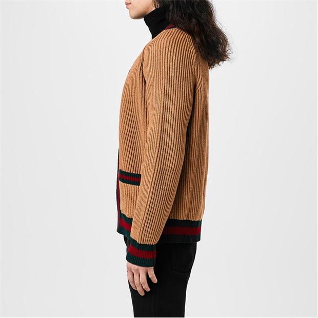 Gucci Knitted Web Cardigan Size US XL / EU 56 / 4 - 2 Thumbnail