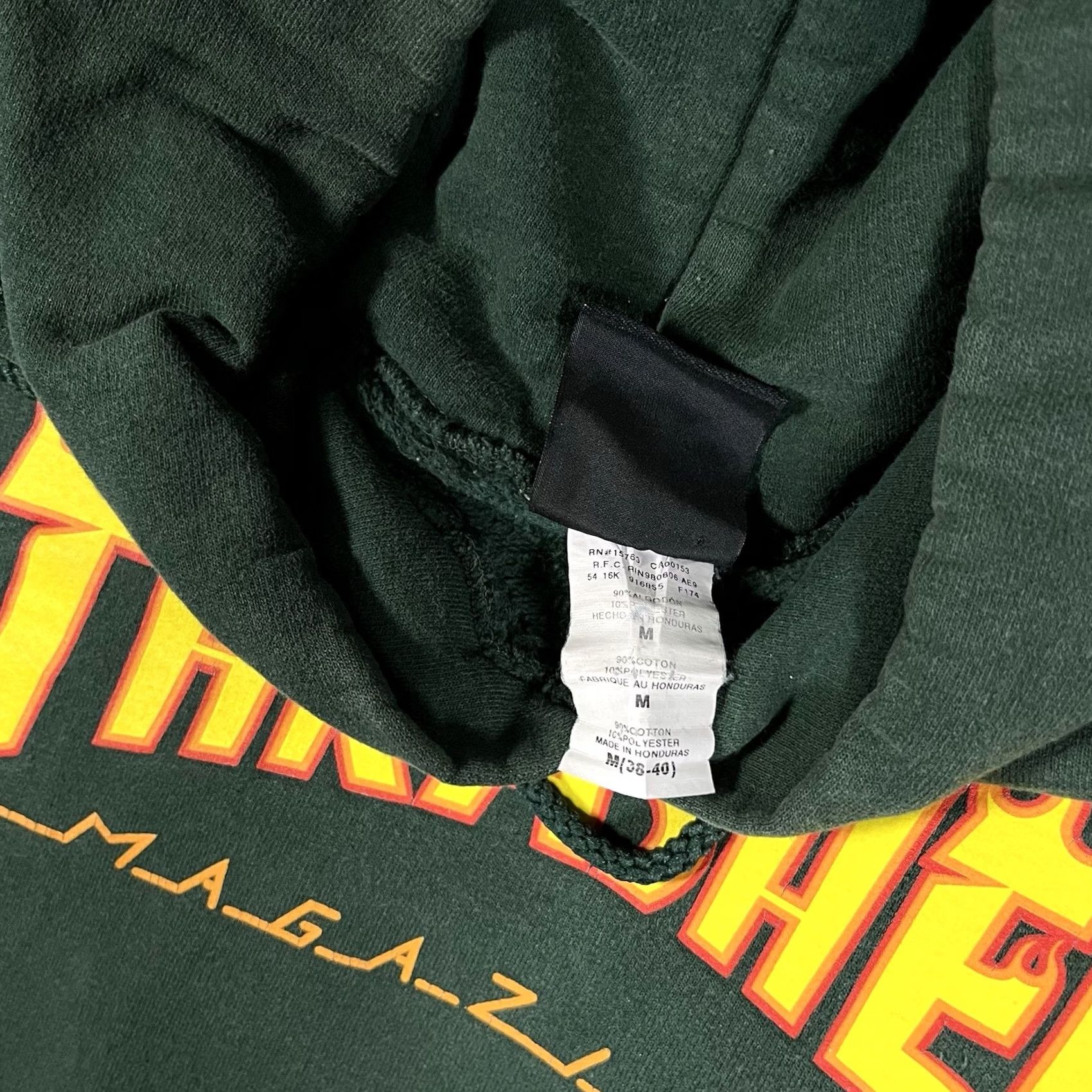 Thrasher VINTAGE Thrasher Hoodie Men M Green Sweatshirt Skateboard Grunge VTG Y2K Shirt Pullover Hooded Pockets Logo Size US M / EU 48-50 / 2 - 3 Thumbnail