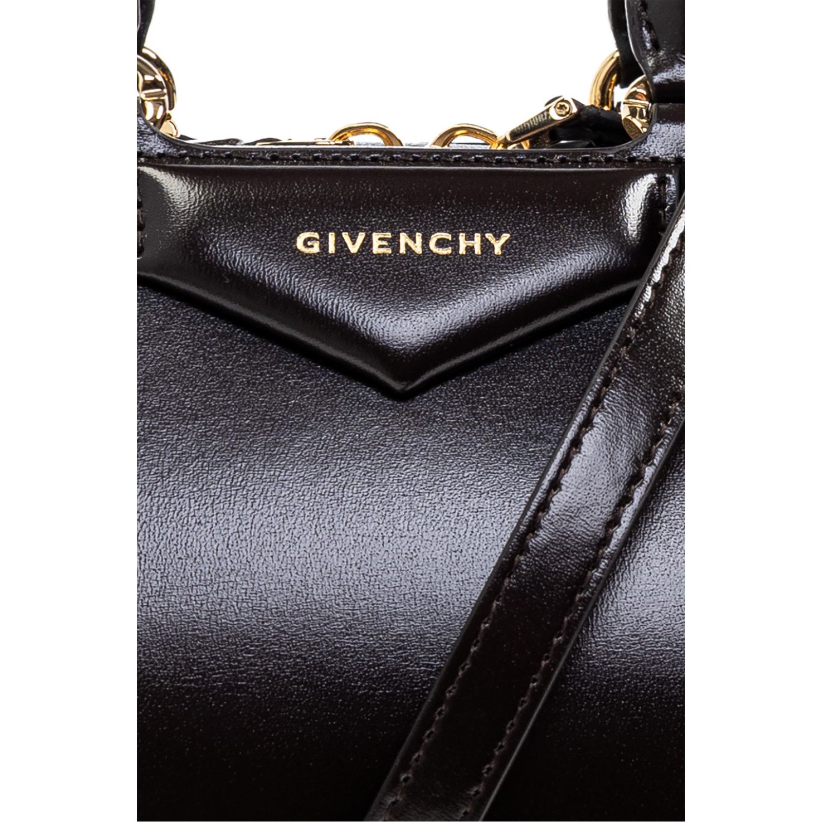 Givenchy GIVENCHY Small Antigona Brown Shiny Leather Top Handle Bag N Size ONE SIZE - 5 Thumbnail