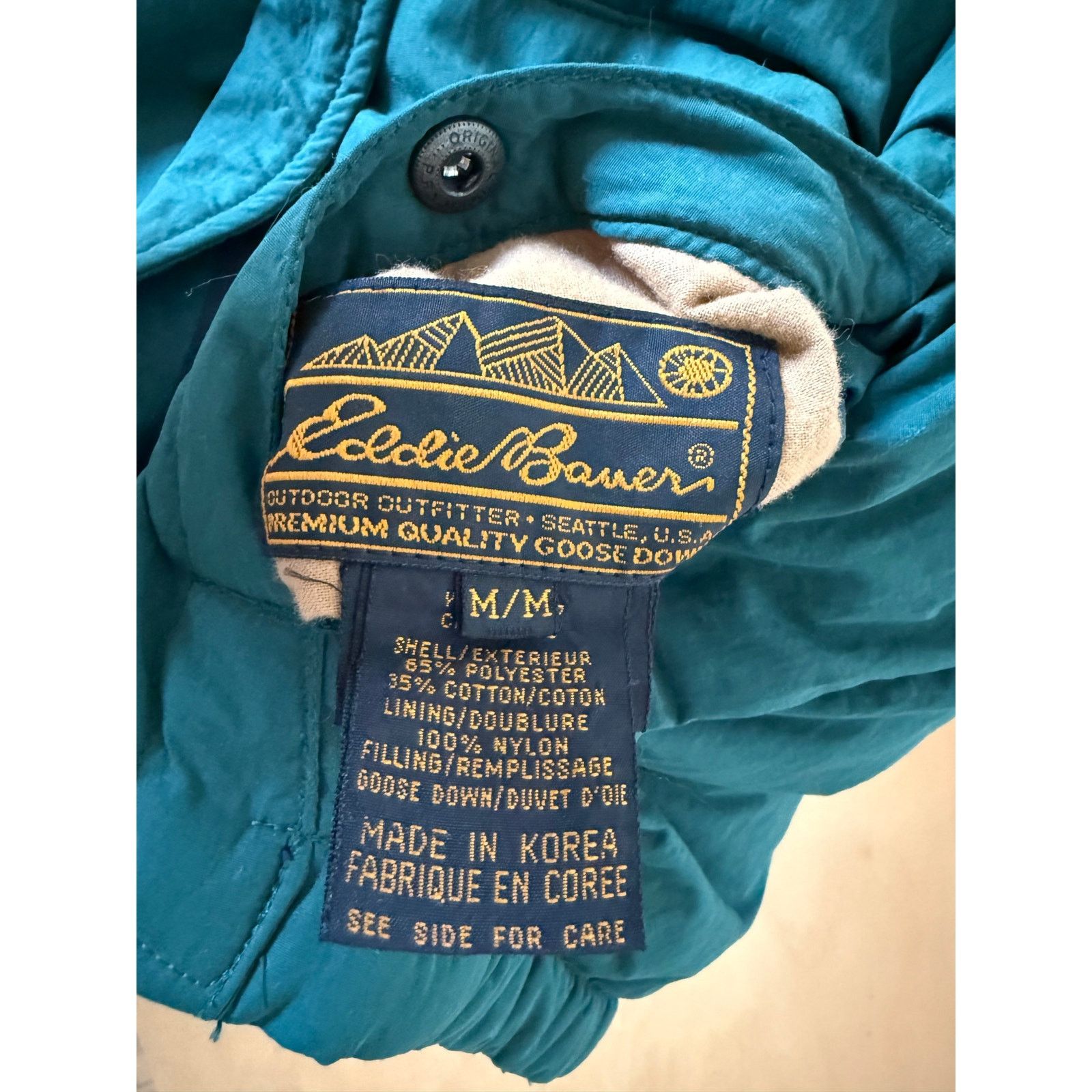 Eddie Bauer Eddie Bauer Reversible Green Navy Tartan Down Puffer Jacket Size US M / EU 48-50 / 2 - 7 Thumbnail