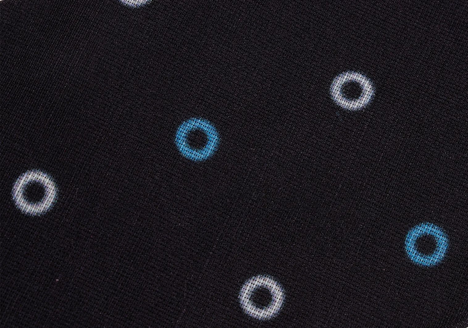 Issey Miyake Silk Ring-Dyed Printed Tie in Dark Navy and Light Blue Size ONE SIZE - 5 Thumbnail