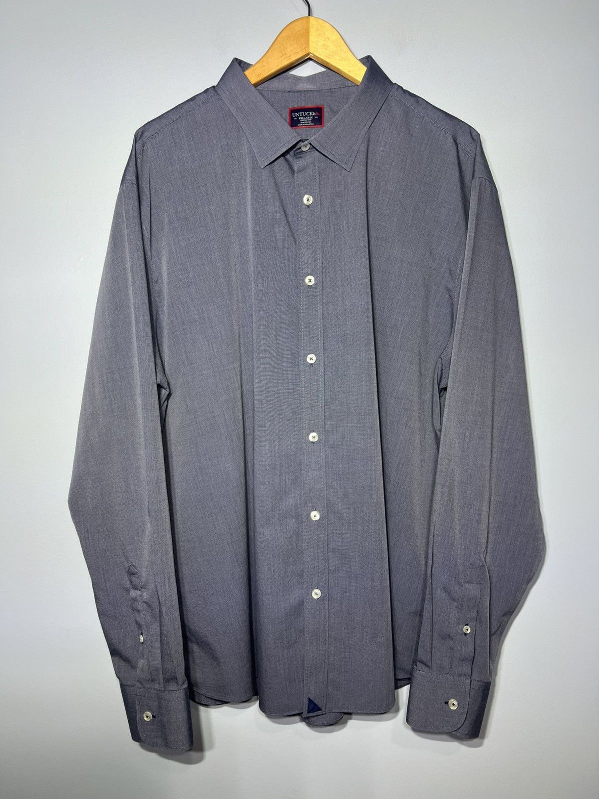 UNTUCKit UNTUCKit Long Sleeve Shirt Mens 3XL Blue Regular Fit Orville Size US XXL / EU 58 / 5 - 2 Thumbnail