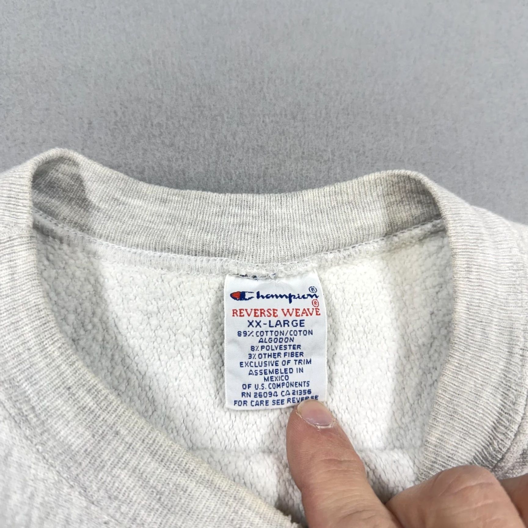 Champion Champion Sweatshirt Mens 2XL Gray Fleece Crewneck Reverse Weave Cable Guide Size US XXL / EU 58 / 5 - 3 Thumbnail