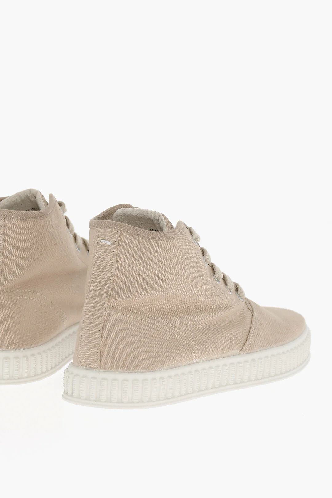 Maison Margiela og1mm0326 Hi-Top Canvas Sneakers in Beige Size US 8 / EU 41 - 3 Thumbnail