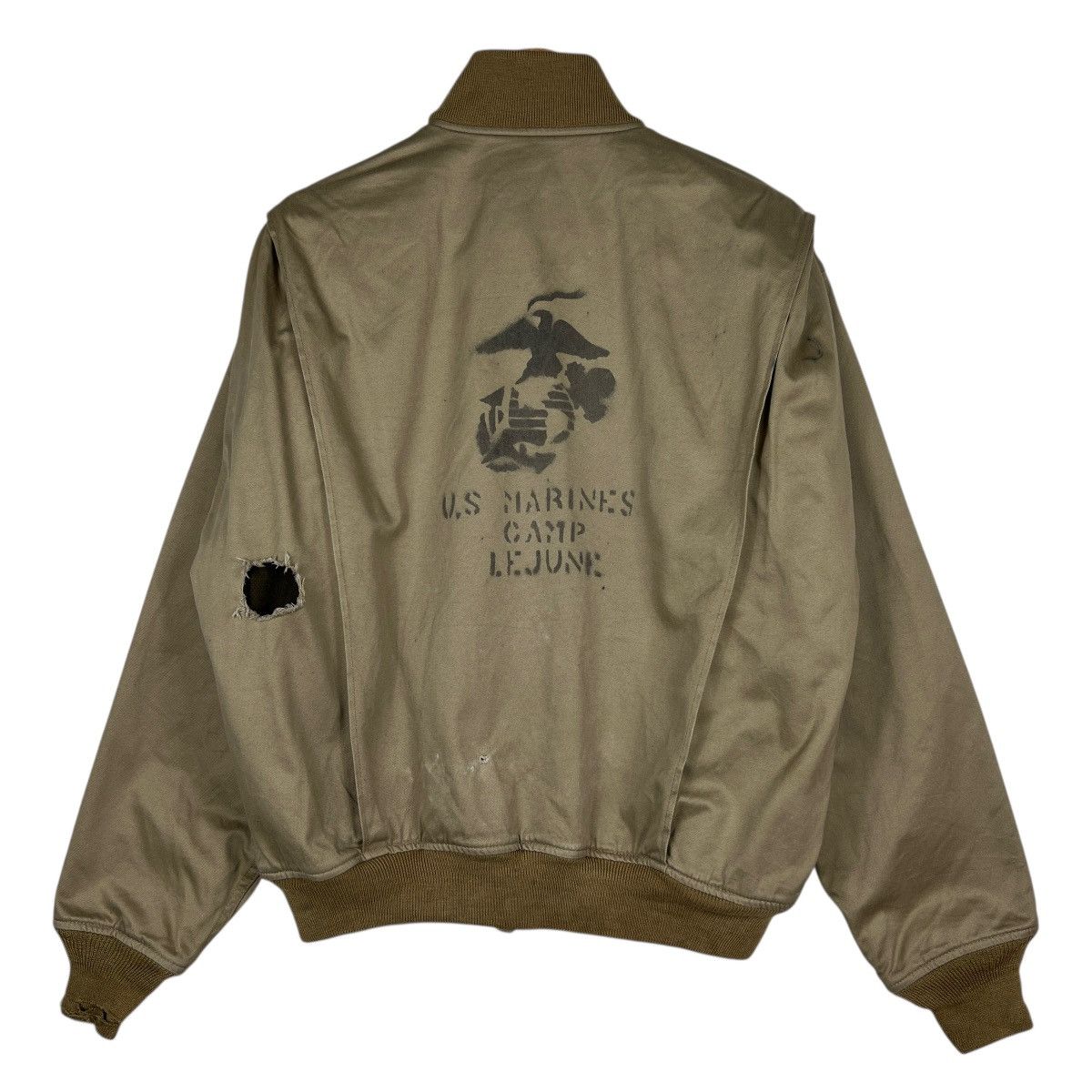 Vintage Houston Tanker Comanders Usmc Us Marines Camp Lejune Jacket Size US M / EU 48-50 / 2 - 1 Thumbnail