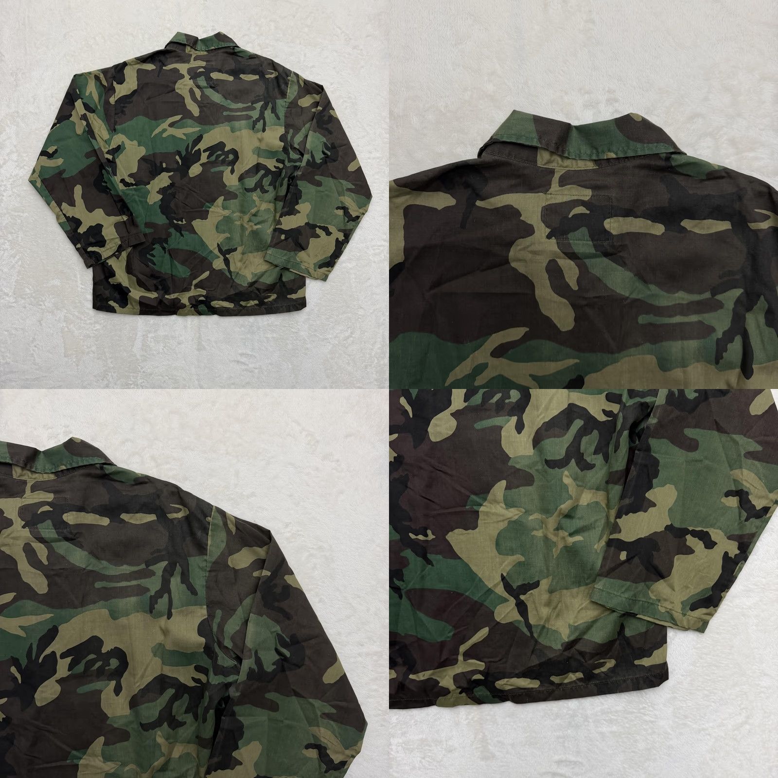 Vintage Ranger Jacket Mens Large Green Camouflage Cotton Military Lightweight USA Made Size US L / EU 52-54 / 3 - 8 Thumbnail