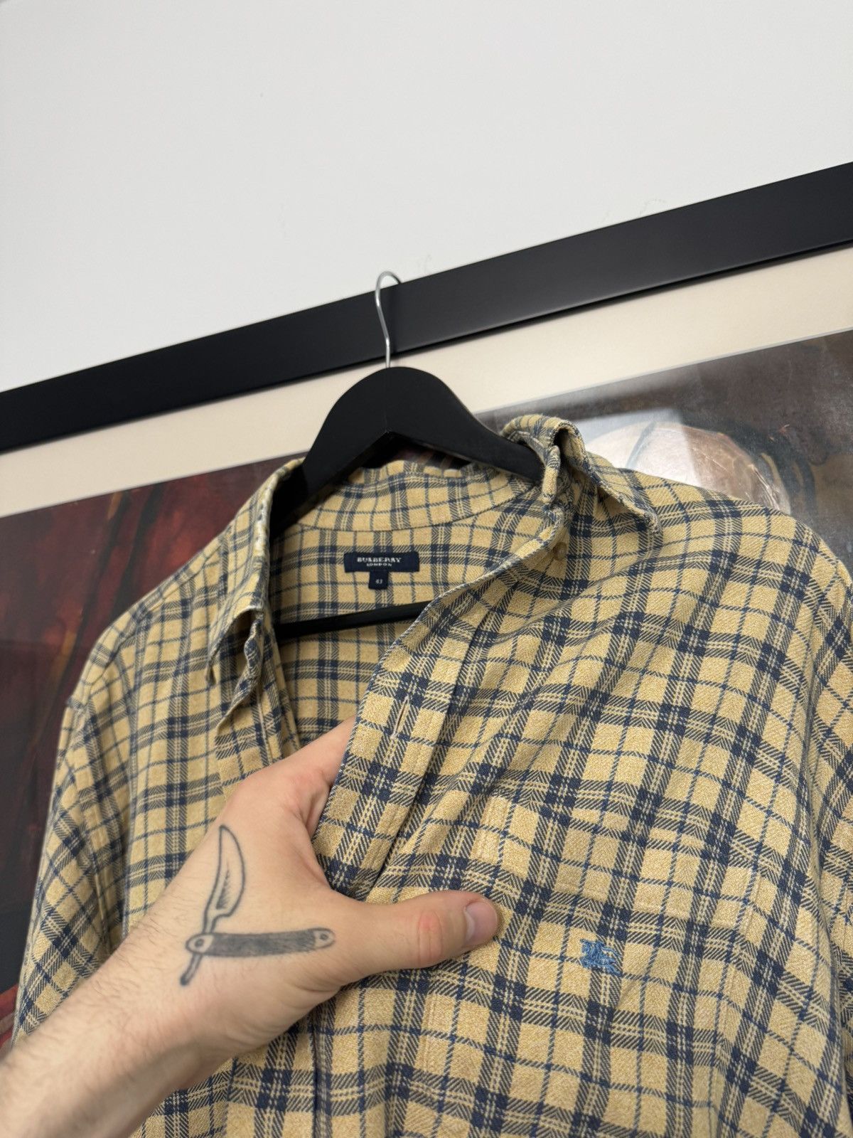 Burberry Burberry Button Up Casual Shirt Yellow NovaCheck Rare Luxury Size US XL / EU 56 / 4 - 5 Thumbnail