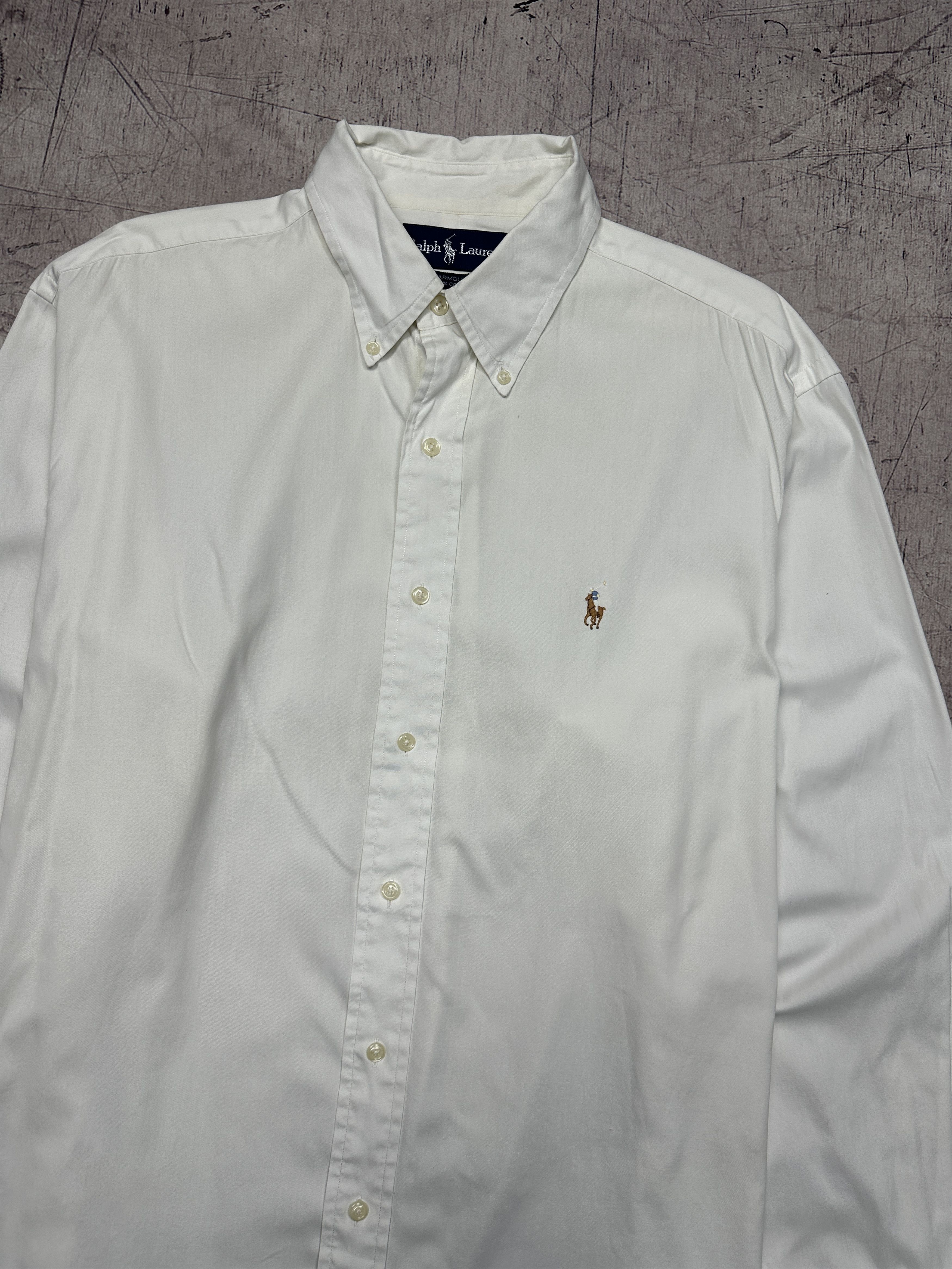 Polo Ralph Lauren Polo Ralph Lauren Vintage Mens White Shirt Size US XXL / EU 58 / 5 - 2 Thumbnail
