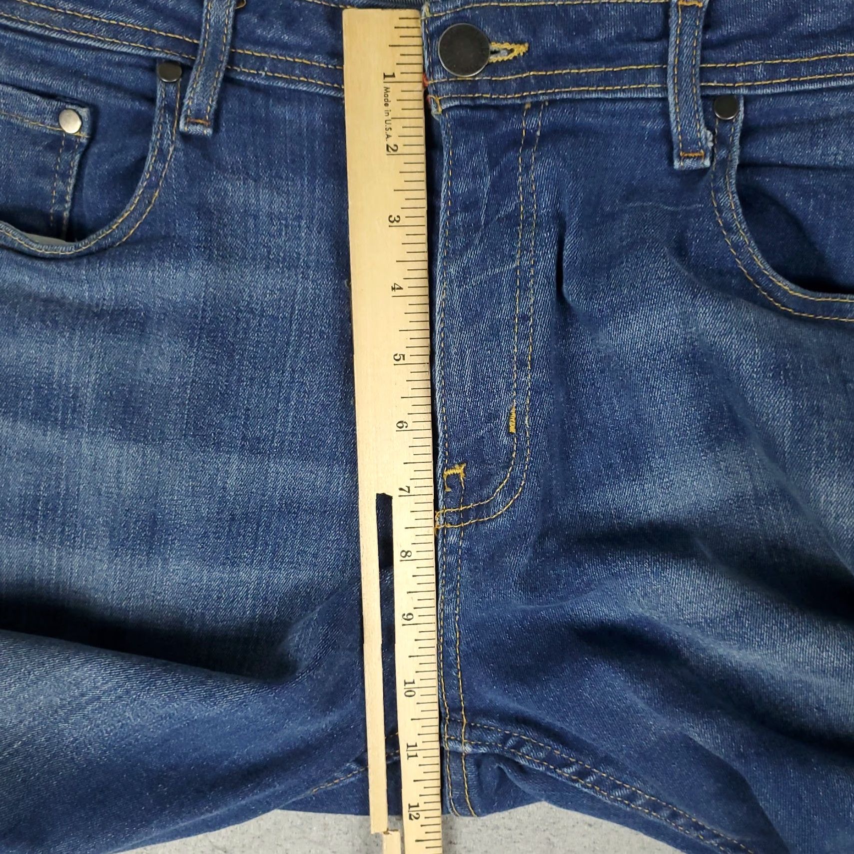 Denime Hawker Rye Jeans Mens 38x30 Blue Denim Straight Leg Pants Size US 38 / EU 54 - 4 Thumbnail