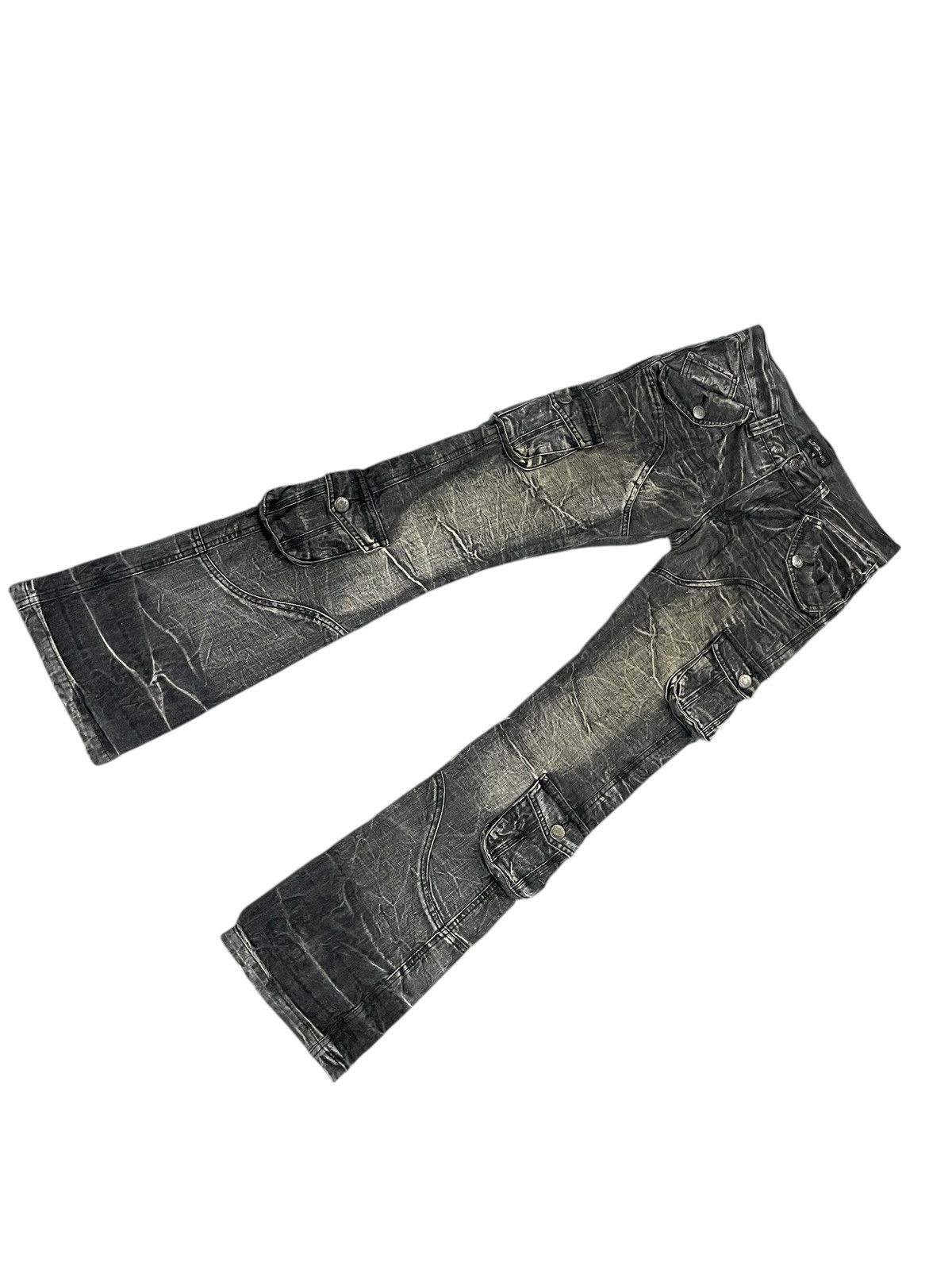 LOWBOX Lowbox Flared Distressed Stonewash Jeans Size US 31 - 4 Thumbnail