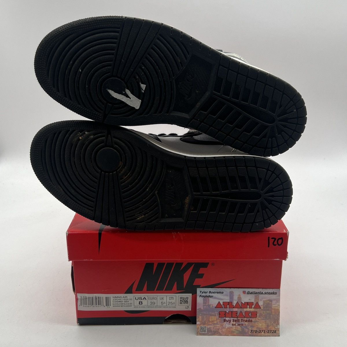 Jordan Brand Wmns air Jordan 1 high silver toe Size US 8 / IT 38 - 9 Thumbnail
