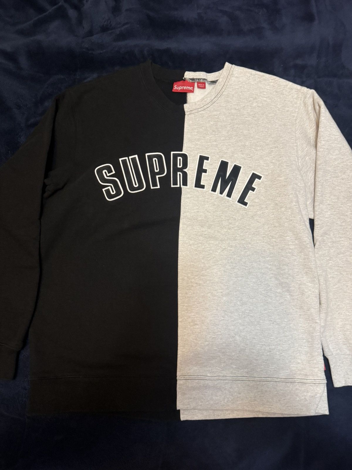 Supreme Supreme Split Arc Logo Crewneck Sweatshirt Size US XL / EU 56 / 4 - 1 Thumbnail
