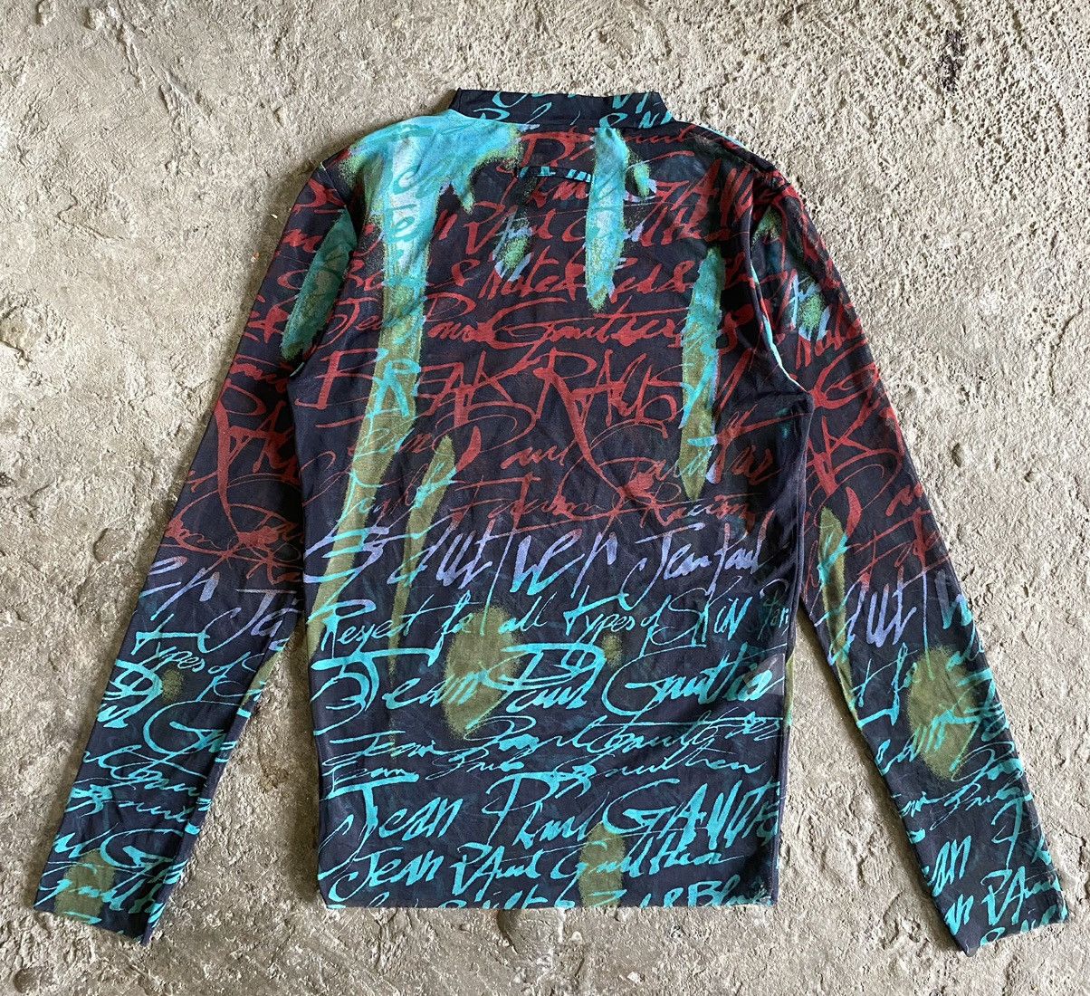 Jean Paul Gaultier Jean Paul Gaultier AW’97 “Fight Racism” Mesh Top Size US M / EU 48-50 / 2 - 10 Thumbnail
