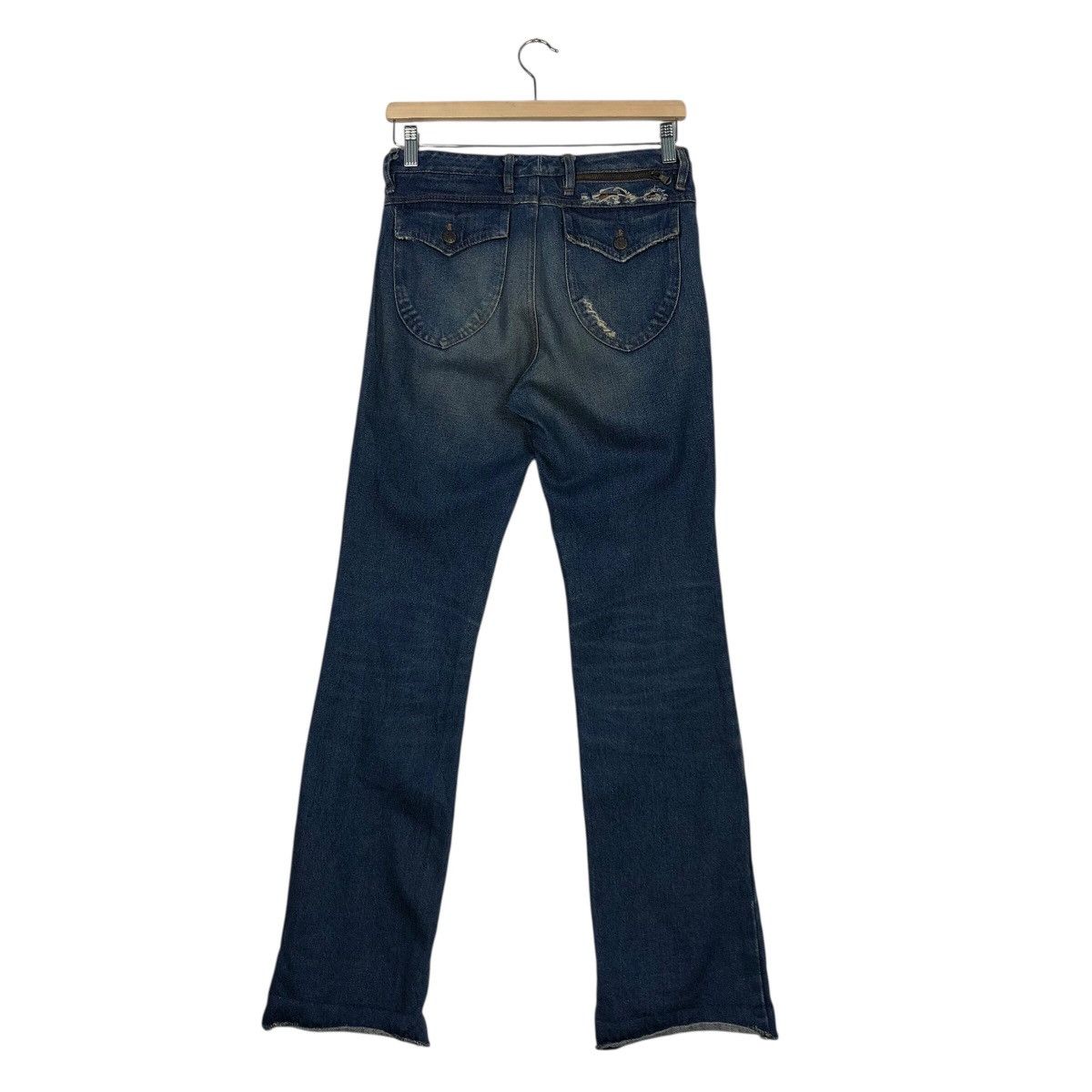Japanese Brand GGDB Classic Straight-Cut Jeans – Vintage Whisker Wash Size 28" / US 6 / IT 42 - 9 Thumbnail