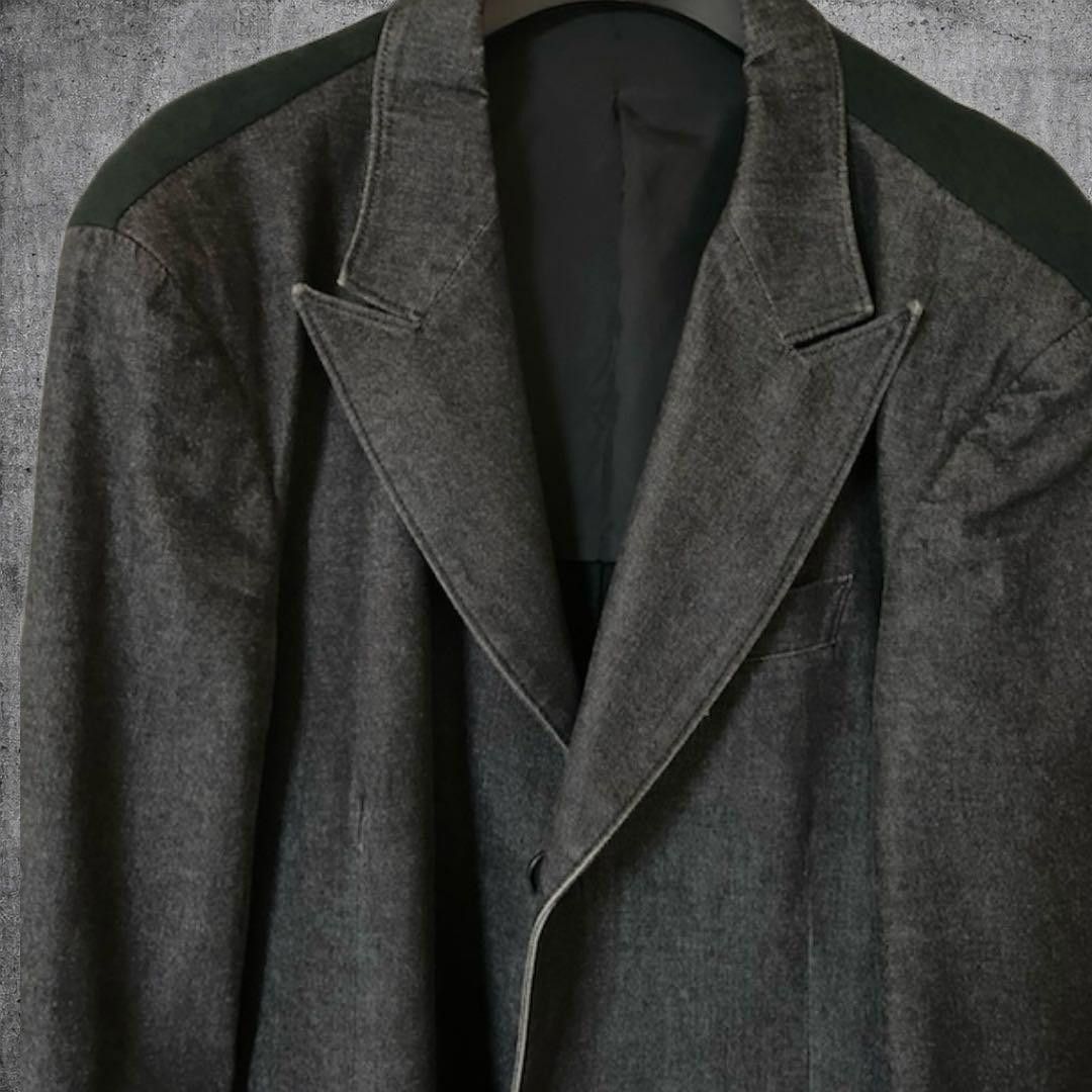 Yohji Yamamoto Yohji Yamamoto Homme - Black Panelled Denim Jacket Blazer Size US XL / EU 56 / 4 - 5 Thumbnail