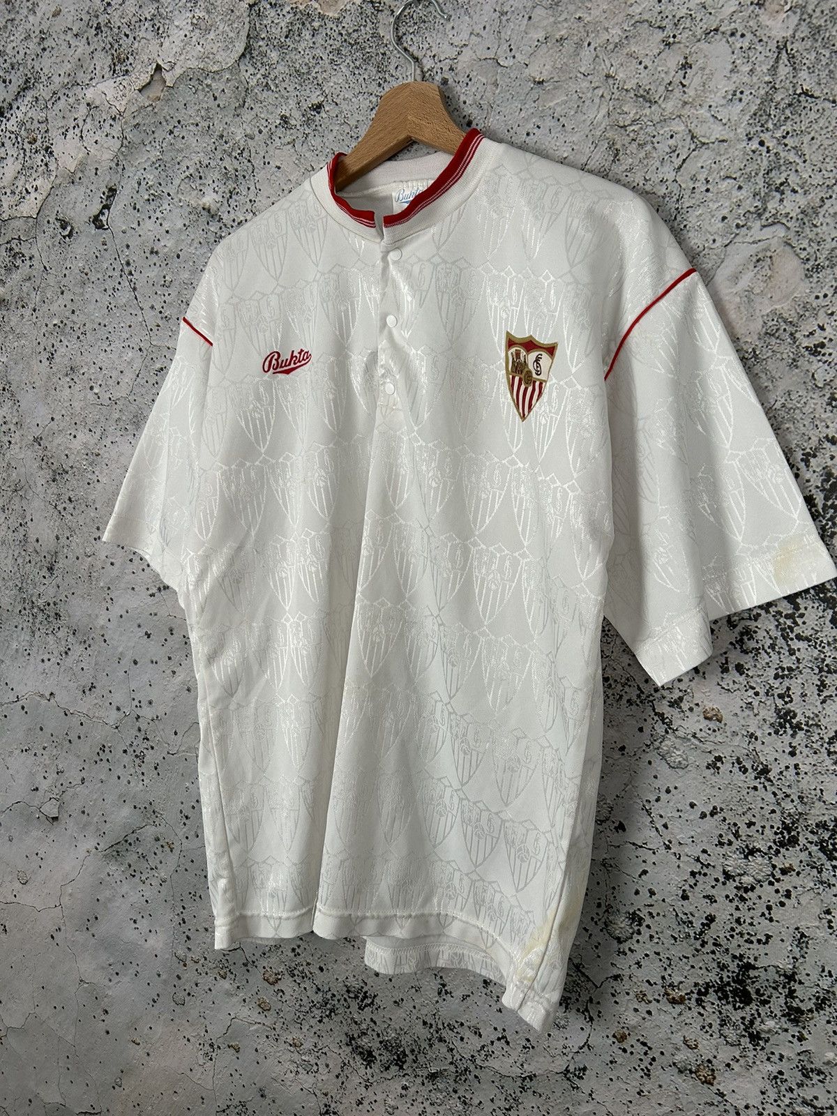 Vintage Vintage Sevilla FC 90-92 Ultra Rare Soccer Jersey Bukta Size US L / EU 52-54 / 3 - 2 Thumbnail