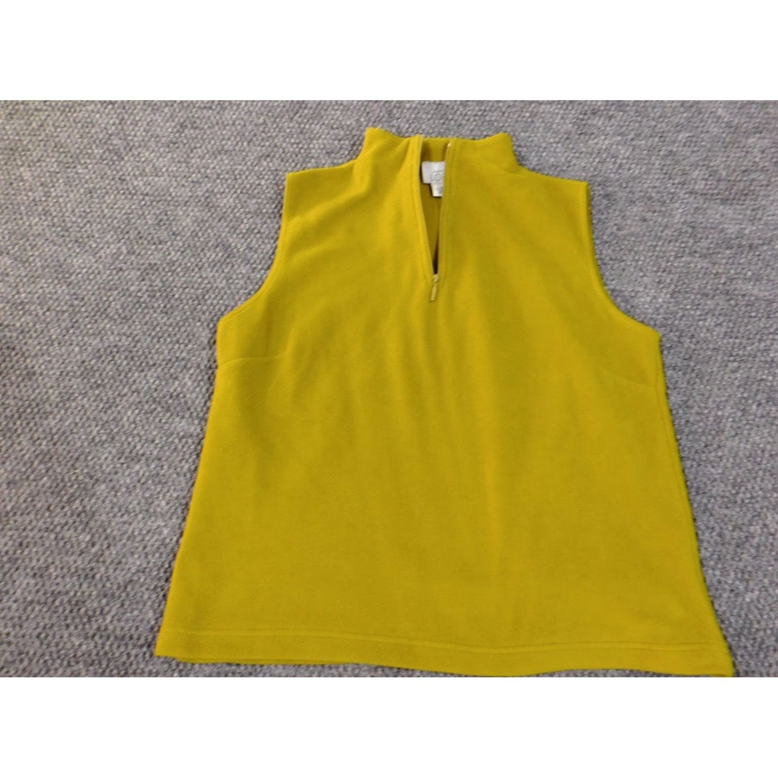 Ann Taylor Ann Taylor Sweater Vest Sleeveless Mock Neck Pullover 1/4 Zip Medium Green Polyester Spandex Regular Womens Size M / US 6-8 / IT 42-44 - 3 Thumbnail