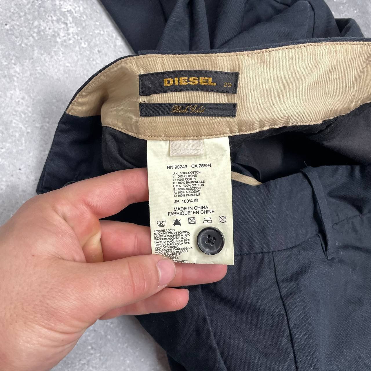 Diesel Diesel Black Gold Cotton Pants Black Size W32 L35 Size US 32 / EU 48 - 11 Thumbnail