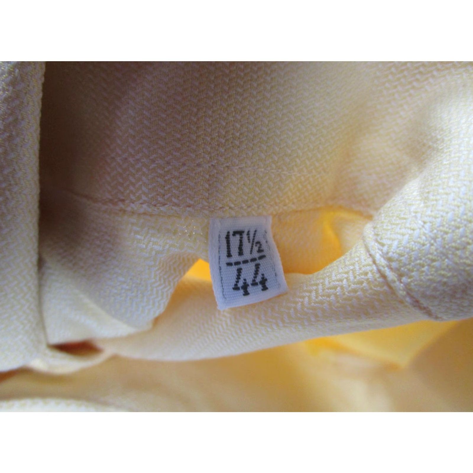 Loro Piana Loro Piana Shirt Mens 17.5 44 Yellow Cotton Herringbone Button Down Made Italy Size US XXL / EU 58 / 5 - 6 Thumbnail