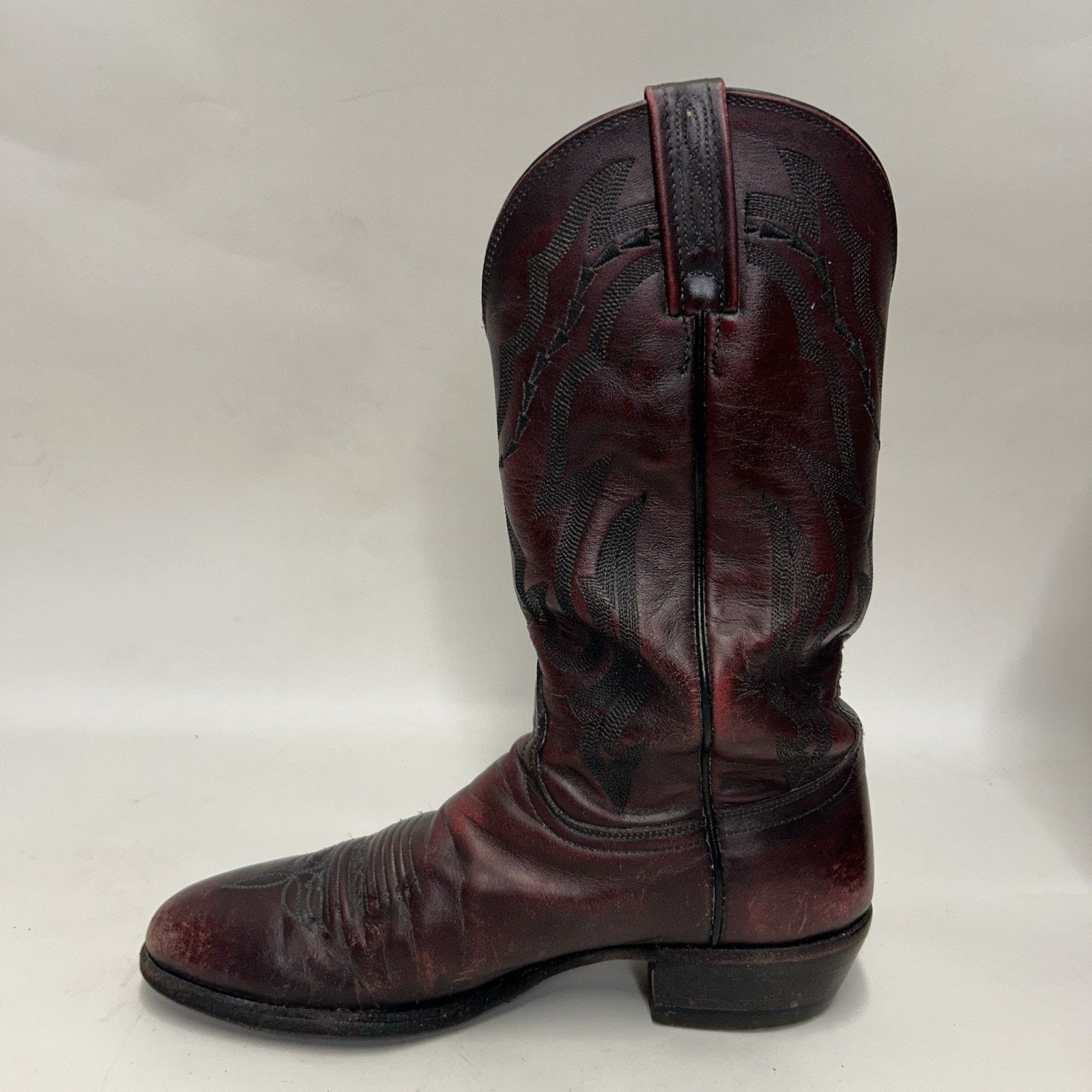 Lucchese Lucchese 2000 Leather Roper Cowboy Boots “Black Cherry” Size US 9 / EU 42 - 8 Thumbnail