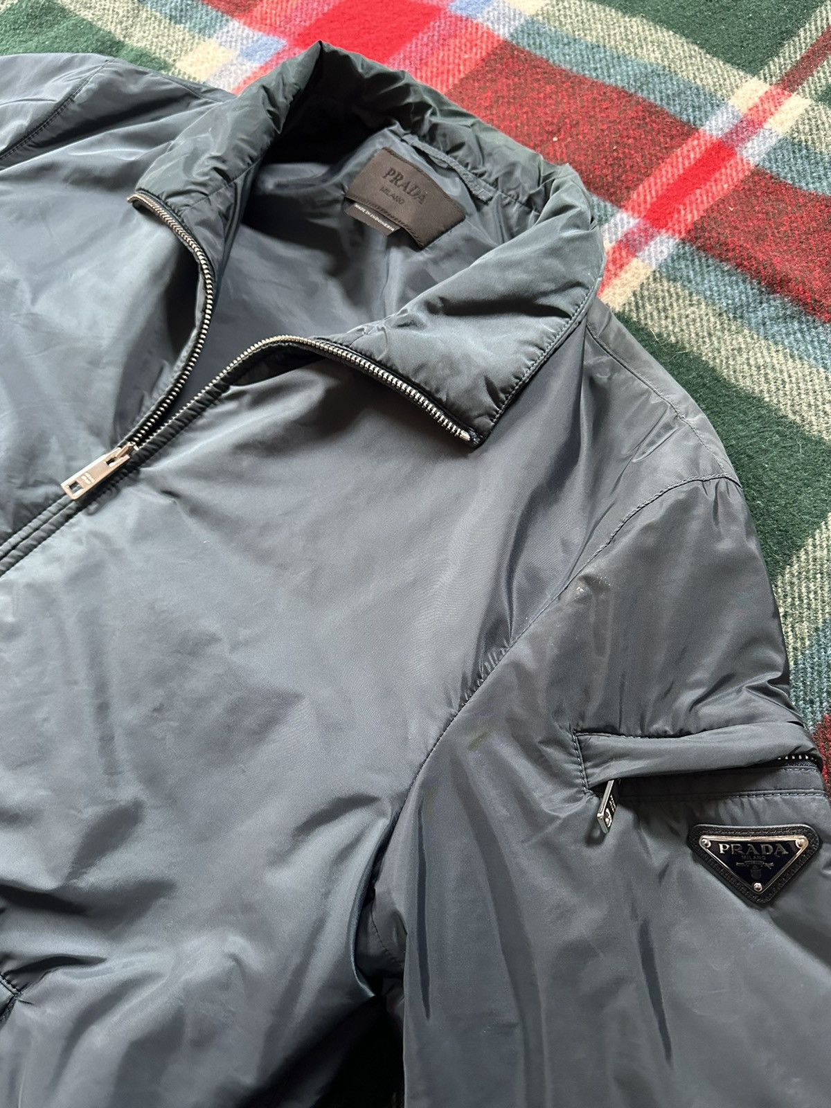 Prada Prada Navy Nylon Track Jacket Size US M / EU 48-50 / 2 - 3 Thumbnail