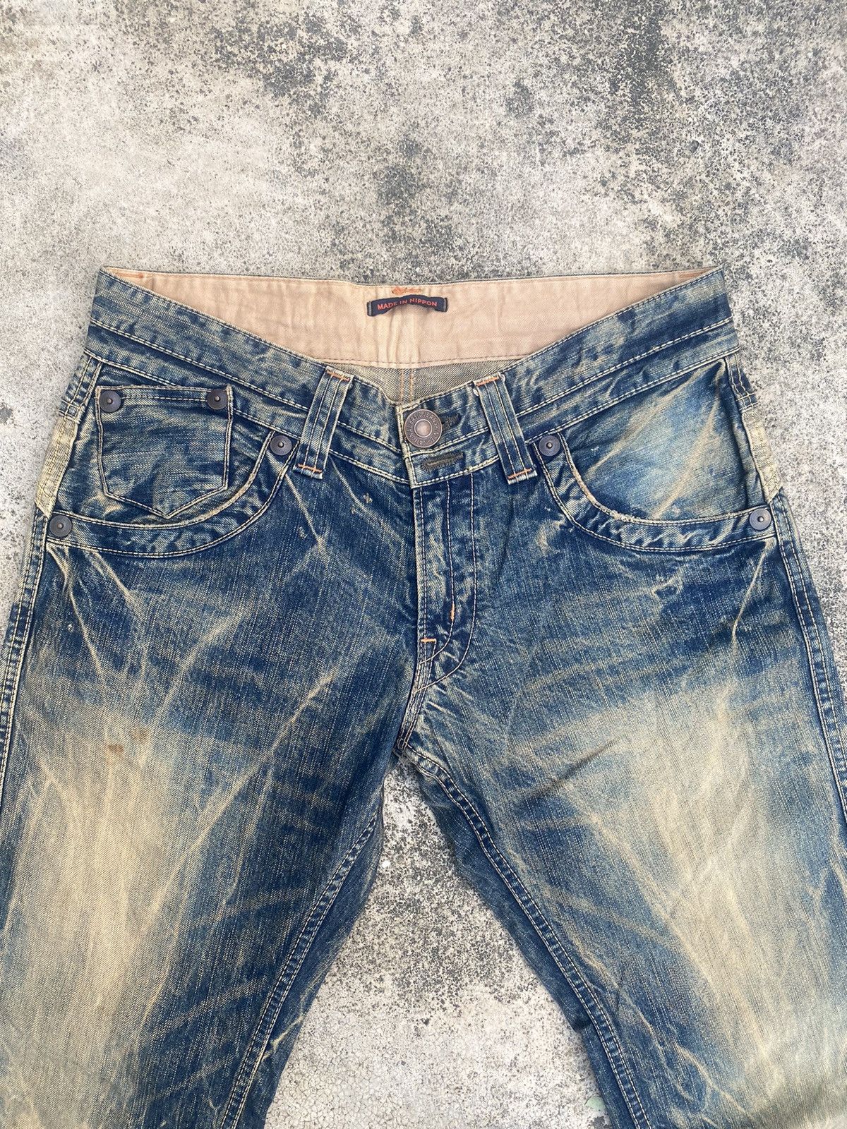 Japanese Brand Flare Jeans Blue Way Clawmark Bootcut Size US 33 - 10 Thumbnail