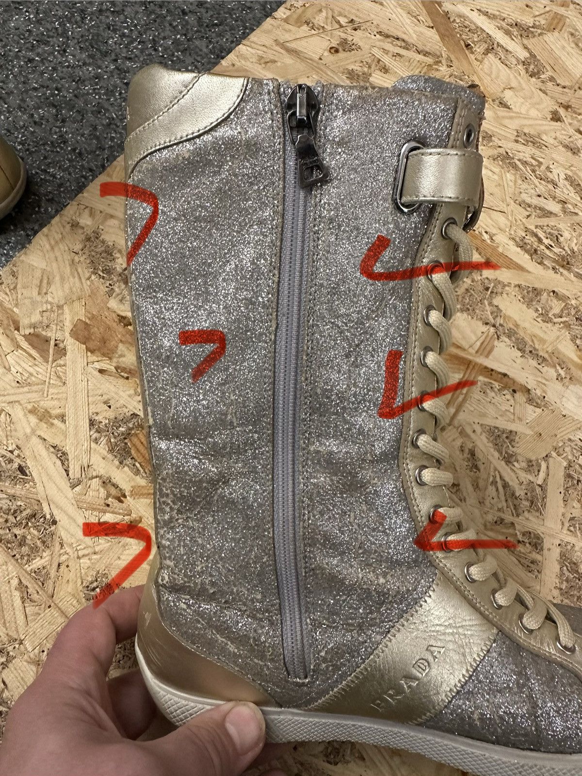 Prada Prada boits size 6,5 US gold Size US 6.5 / IT 36.5 - 20 Thumbnail