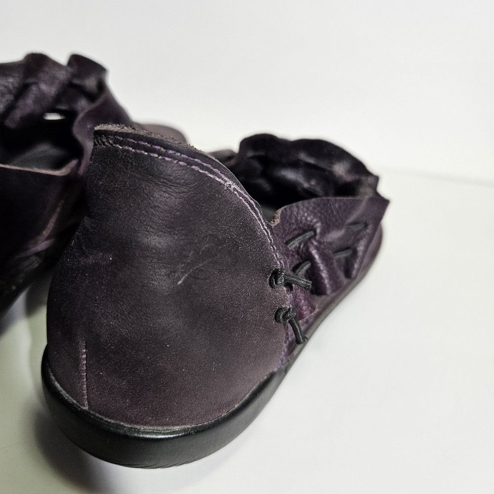 Other Loints of Holland Purple Nubuck Leather Ruffle Mary Jane Fl Size US 8 / IT 38 - 8 Thumbnail