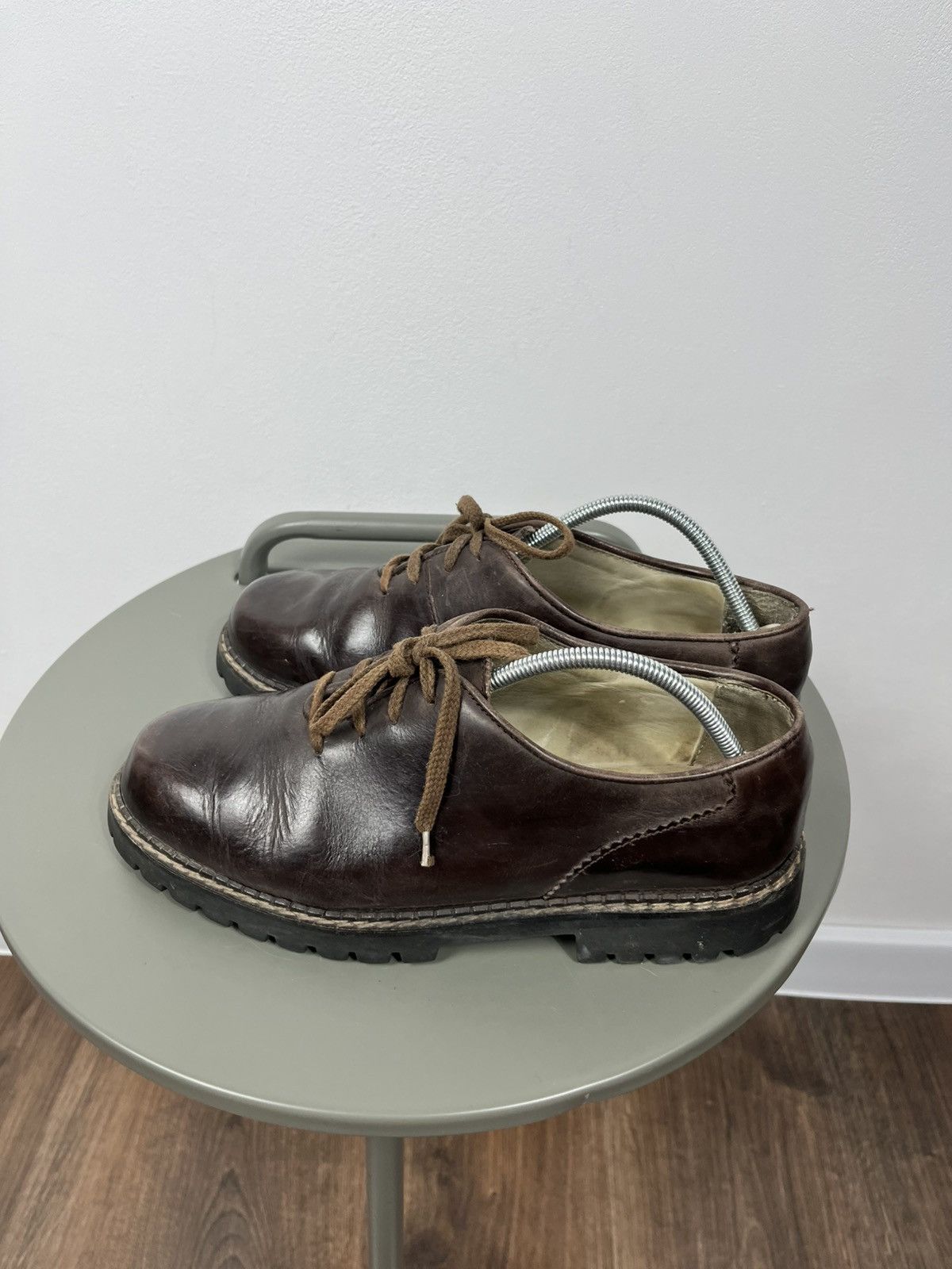 Leather Vintage Leather Derby Shoes Chunky Sole Lace Up Size 40 US 7 Size US 7 / EU 40 - 6 Thumbnail