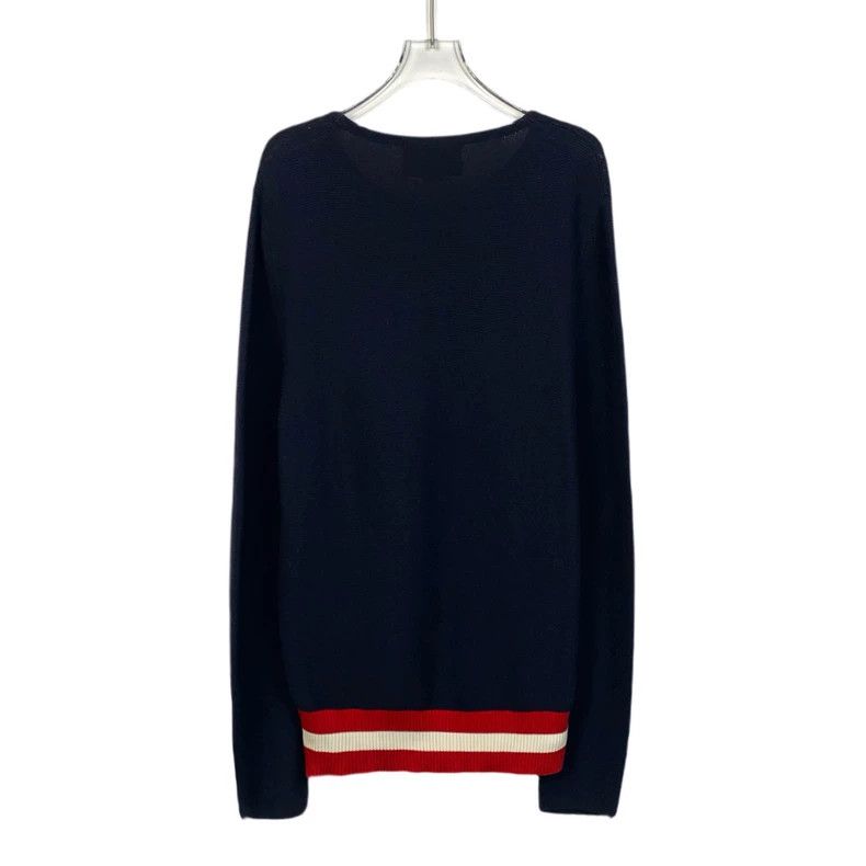 Gucci Gucci Dark blue bee embroidery cotton round-neck long-sleev Size US L / EU 52-54 / 3 - 2 Thumbnail