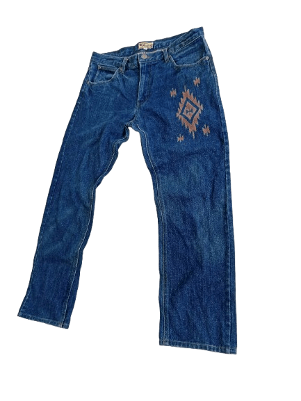 Japanese Brand × Vintage Titicaca Fuente Denim Navajo Print Japanese Brand Size US 34 / EU 50 - 2 Thumbnail