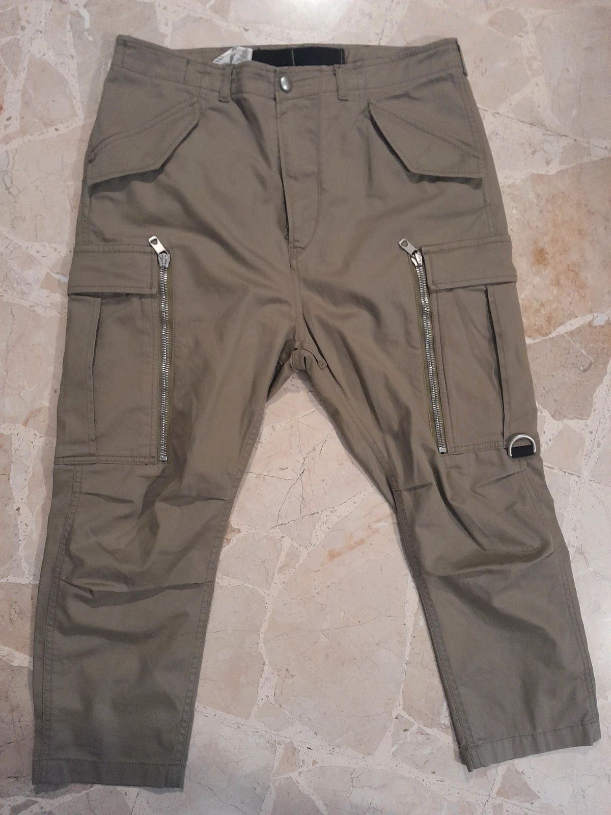 image of Diesel Black Gold 3/4 Cargo Pants in Beige Khaki, Men's (Size 30)