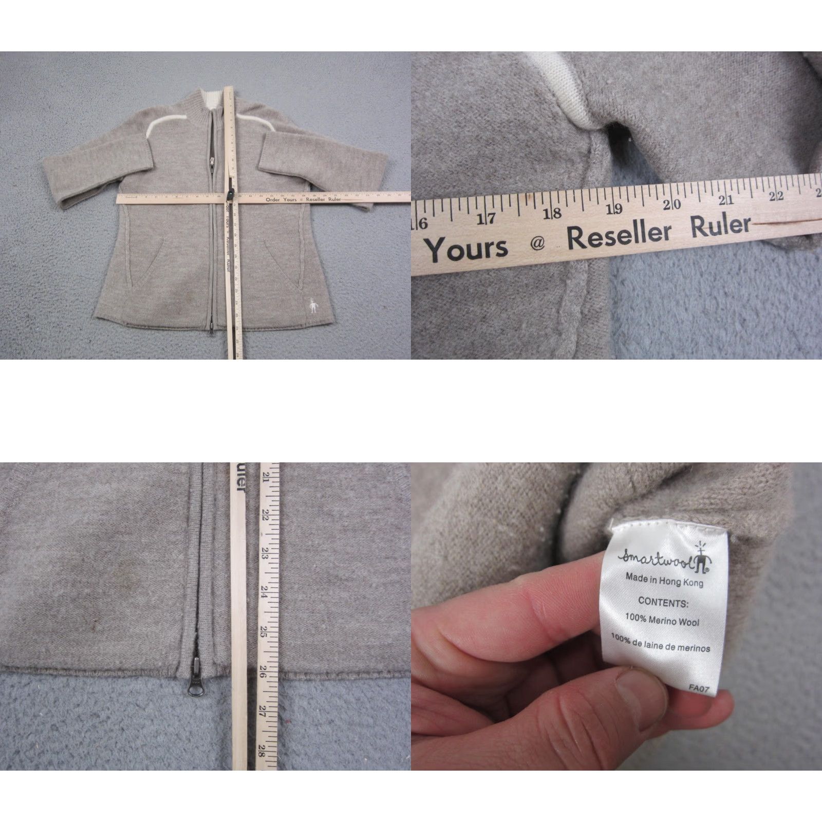 Smartwool VINTAGE SmartWool Cardigan Sweater Womens M Beige Full Zip Merino Wool 90s Shirt/Top Size M / US 6-8 / IT 42-44 - 8 Thumbnail
