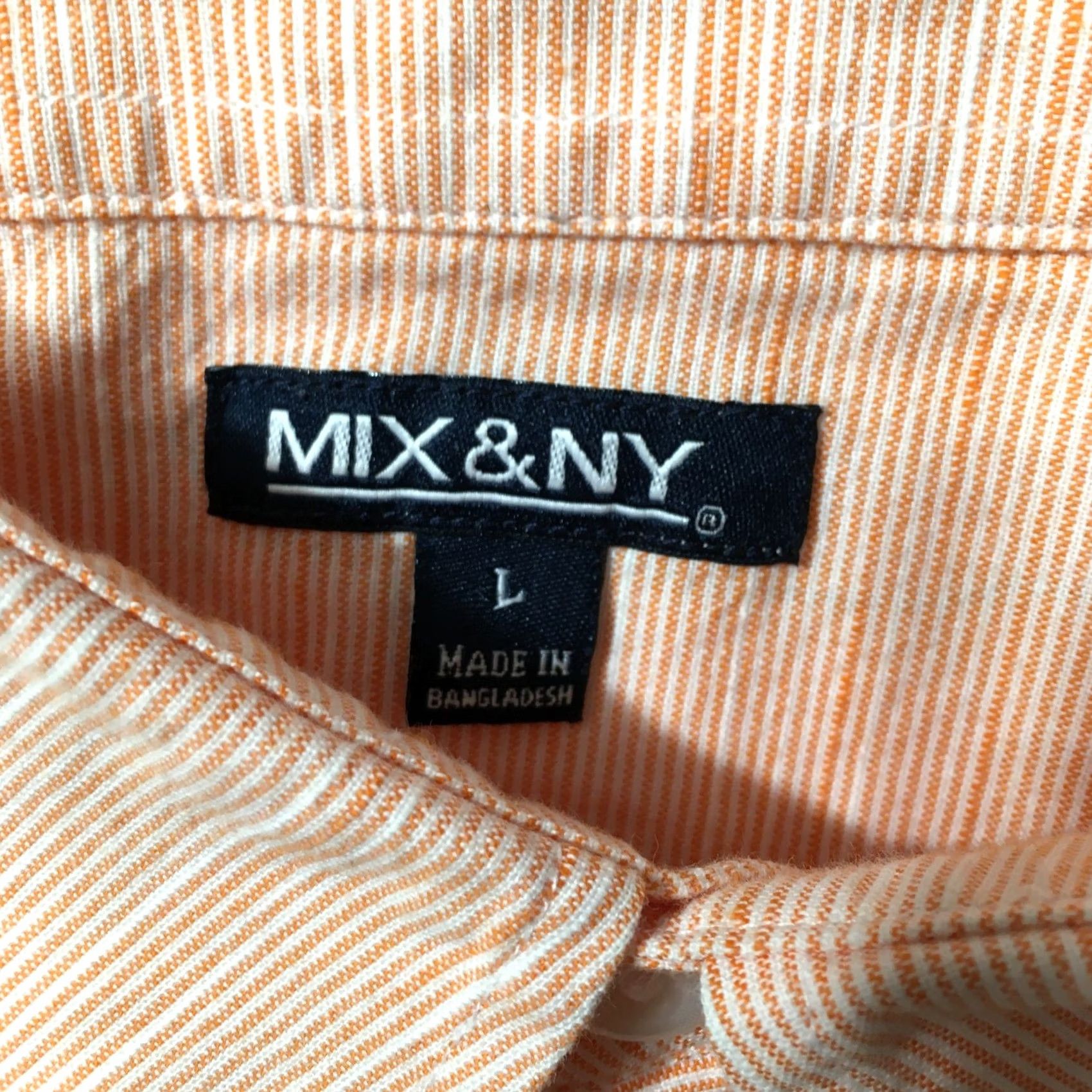 Vintage Mix & NY salmon Short Sleeve Button Up casual Shirt Mens L Size US L / EU 52-54 / 3 - 2 Thumbnail